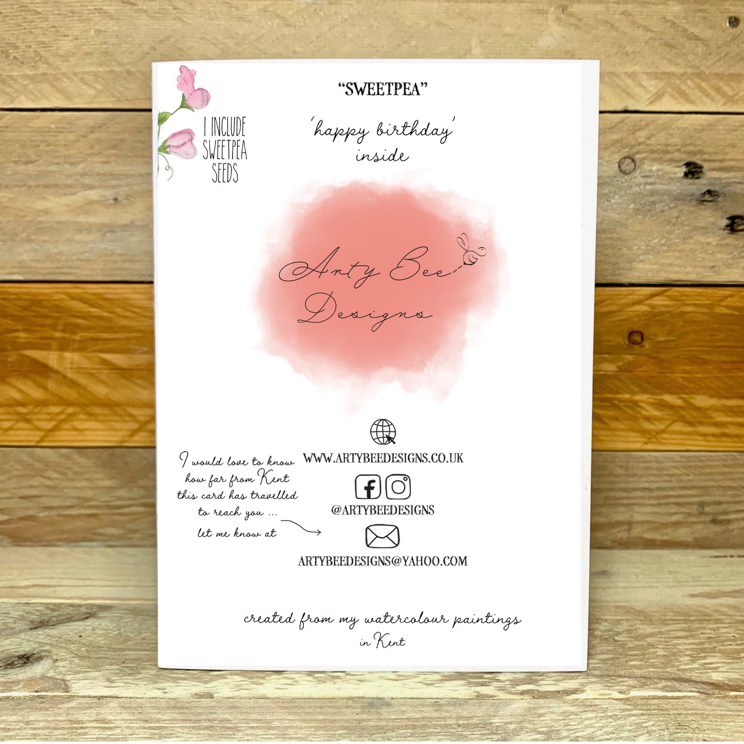 Sweetpea Seeded Birthday Card