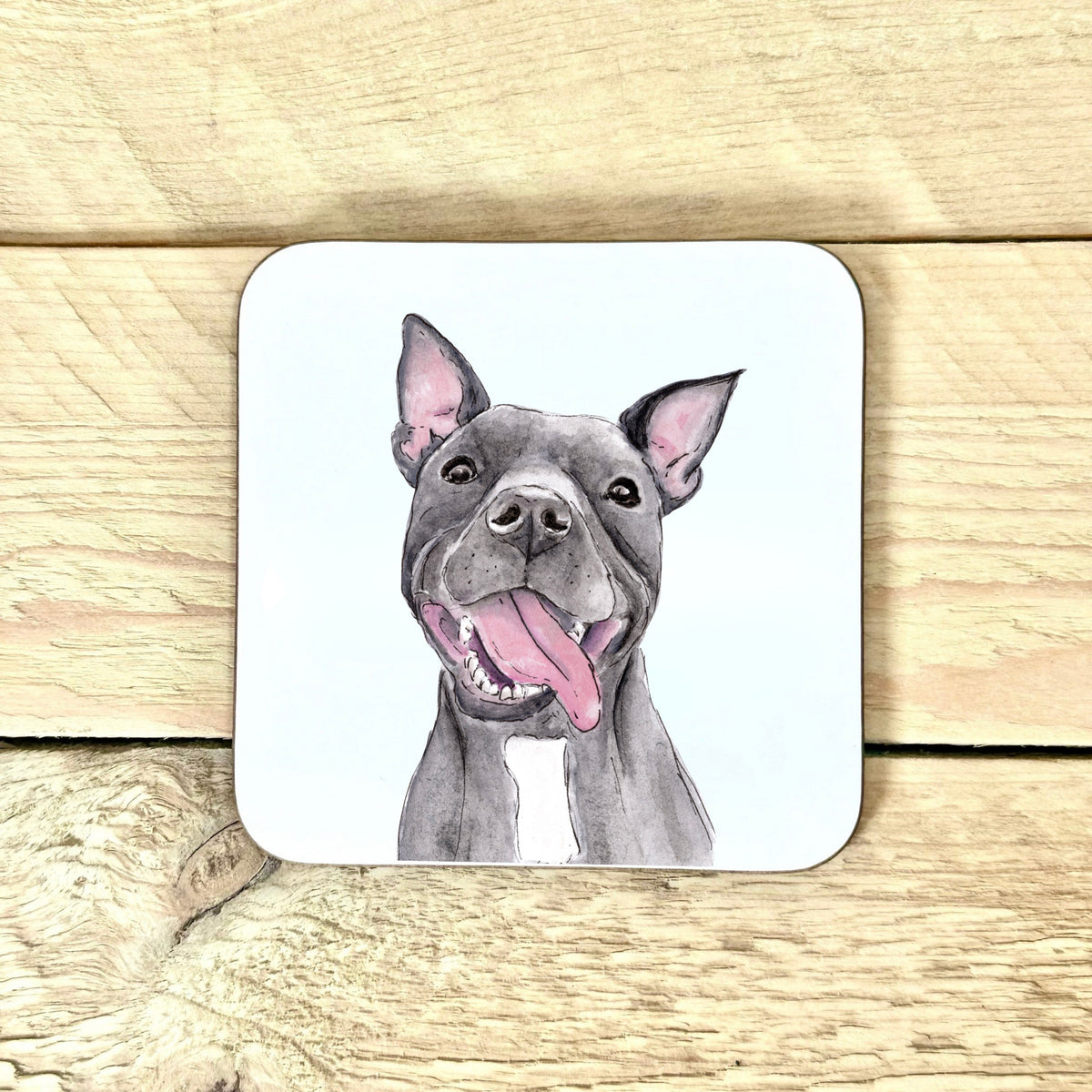 Blue Staffie Coaster