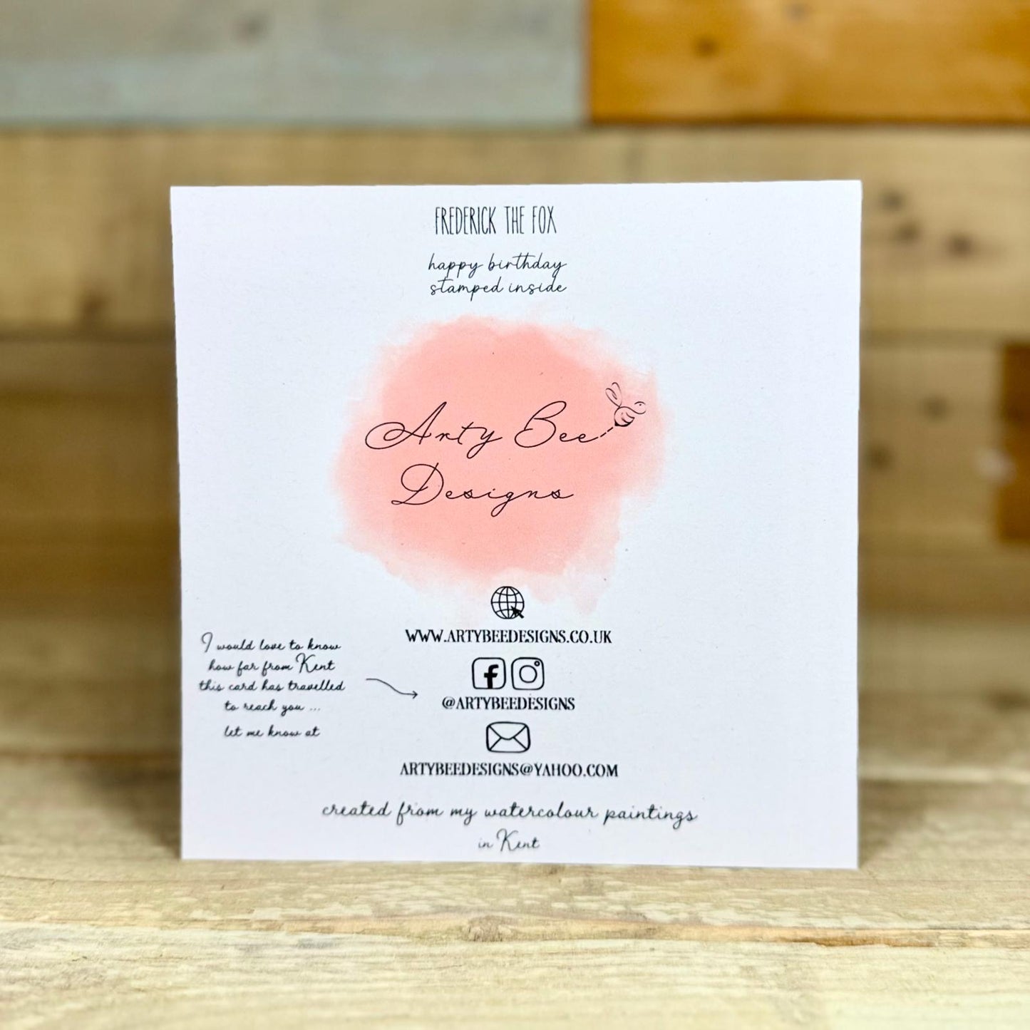 Frederick the Fox Birthday Card