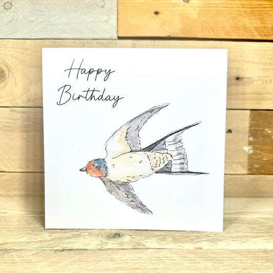 Susie the Swallow Birthday Card