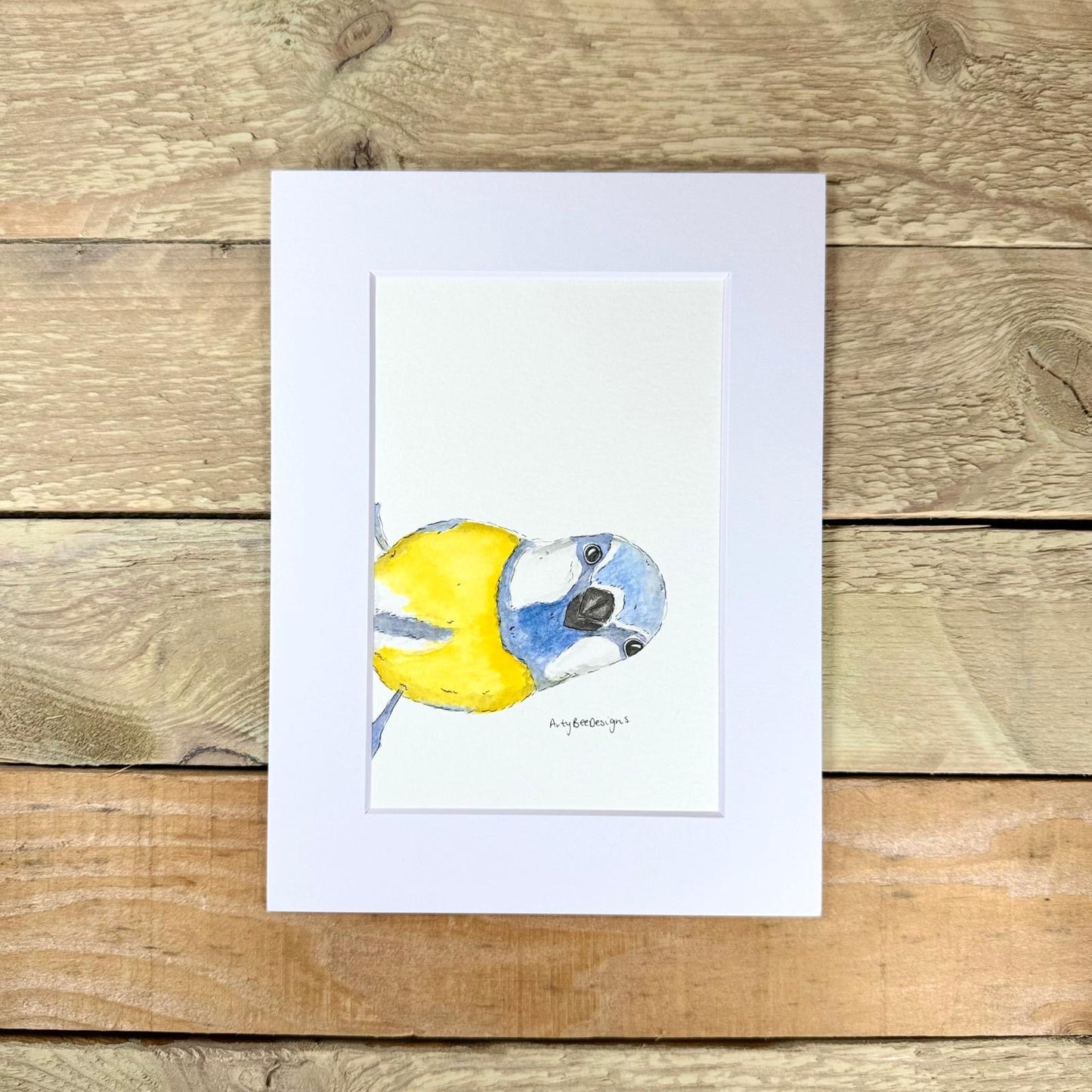Sideways Blue Tit Original Painting