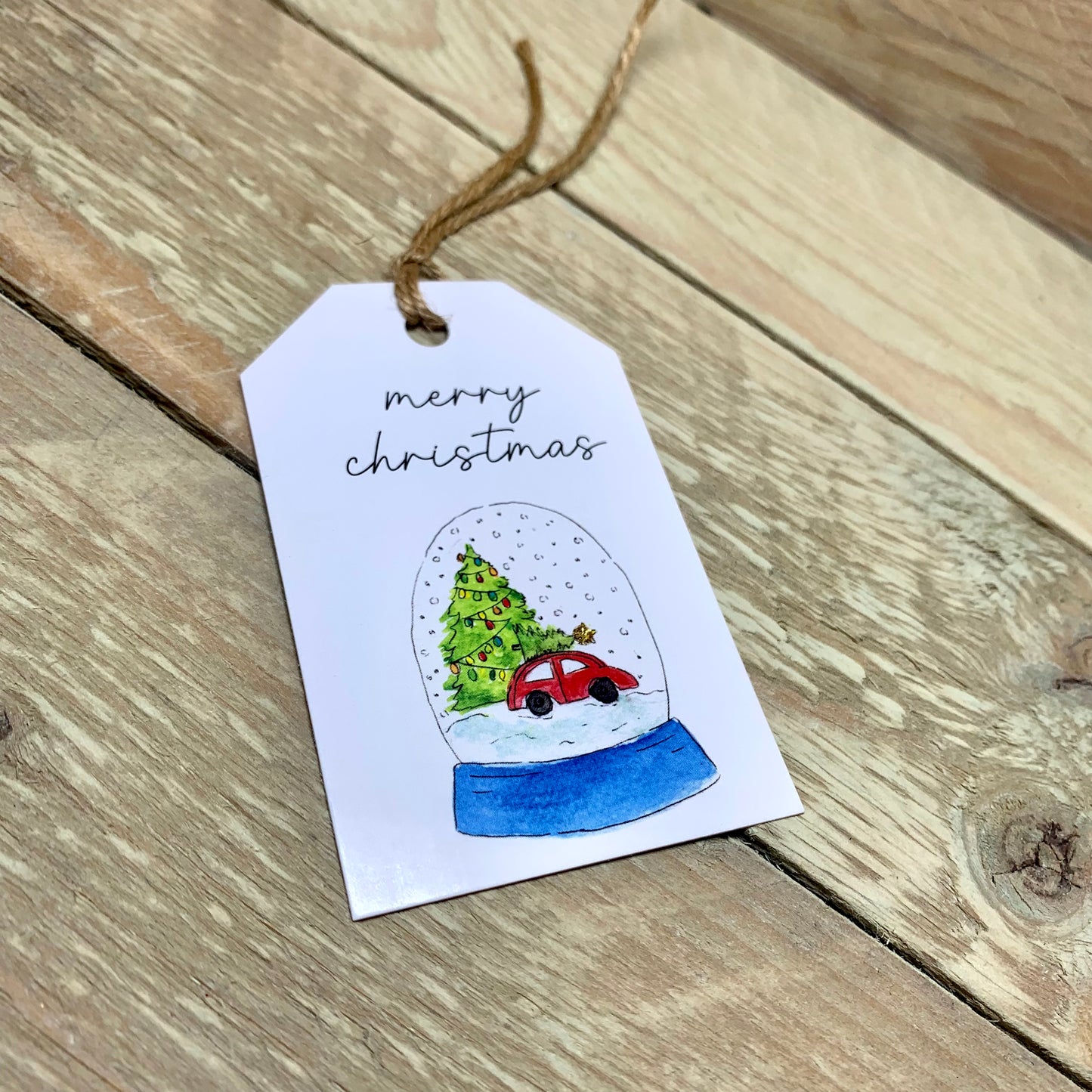 Snowglobe Christmas Gift Tags
