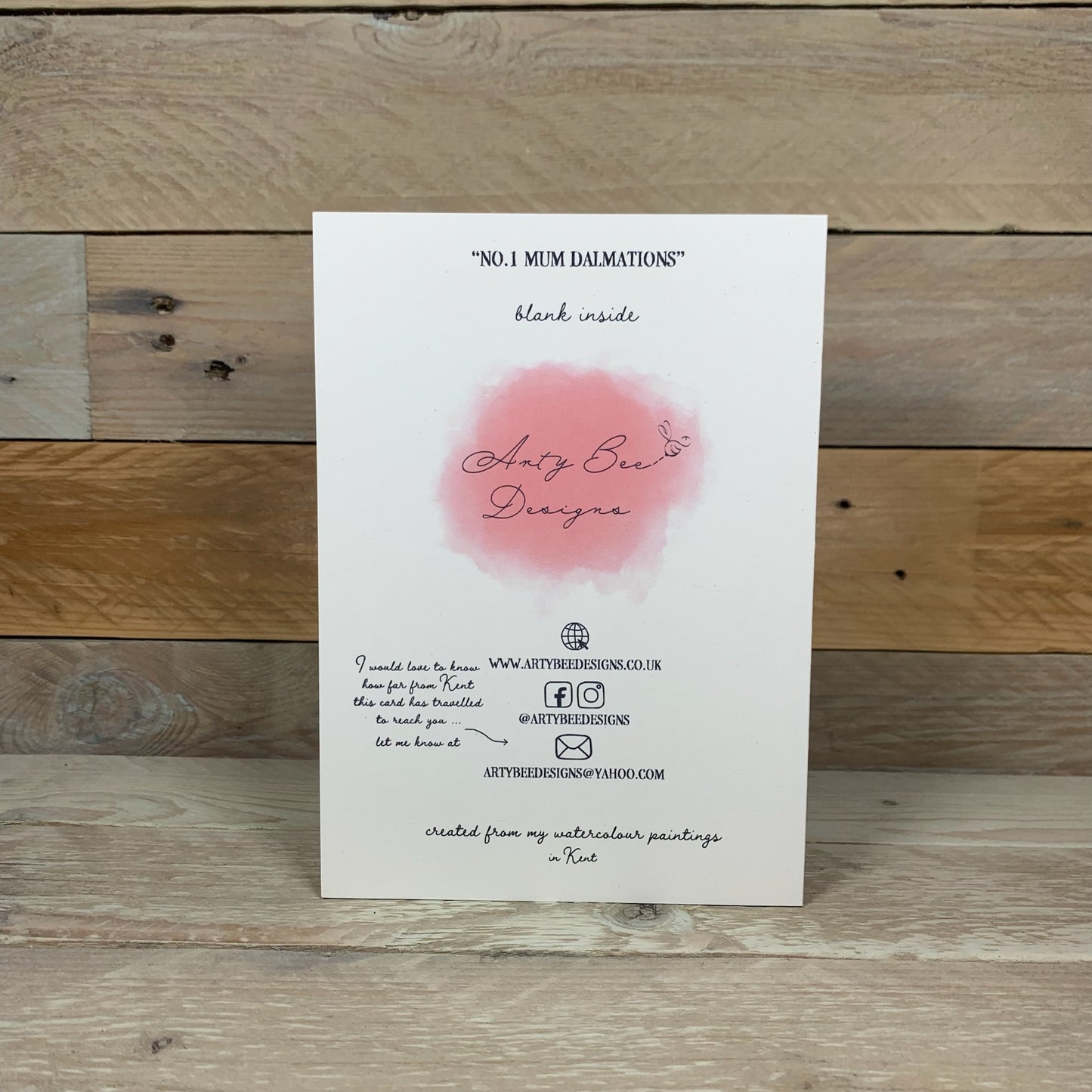 No.1 Mum Dalmatian Mother's Day Card