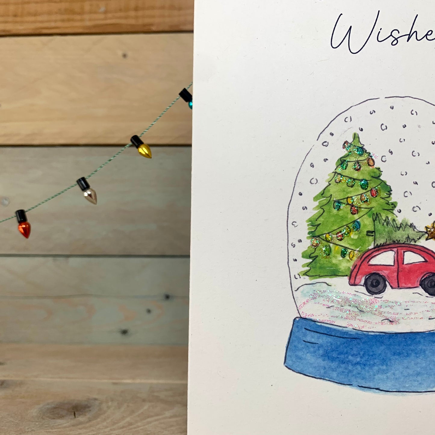 Snowglobe Christmas Card