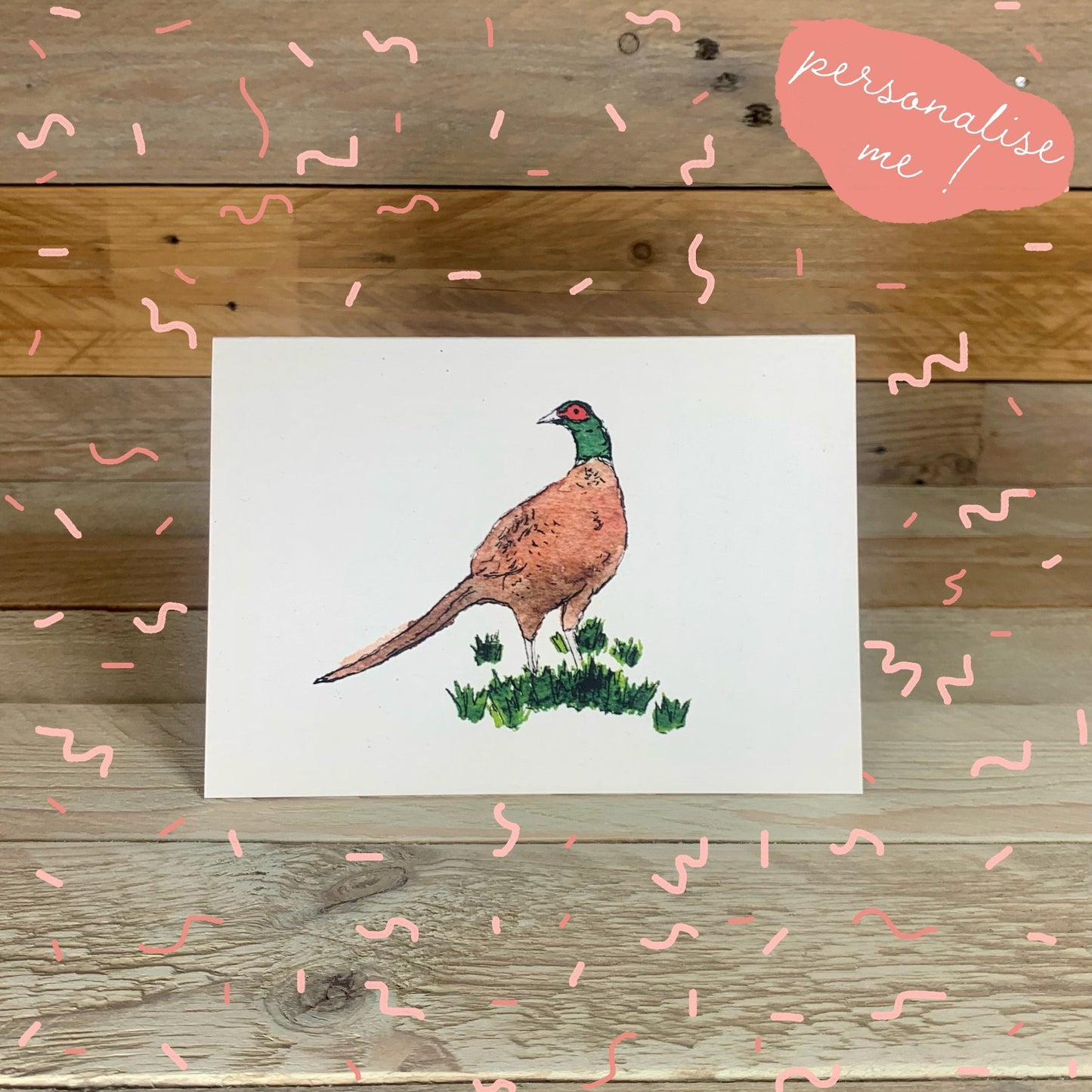 Phelix the Pheasant Notelet - Arty Bee Designs