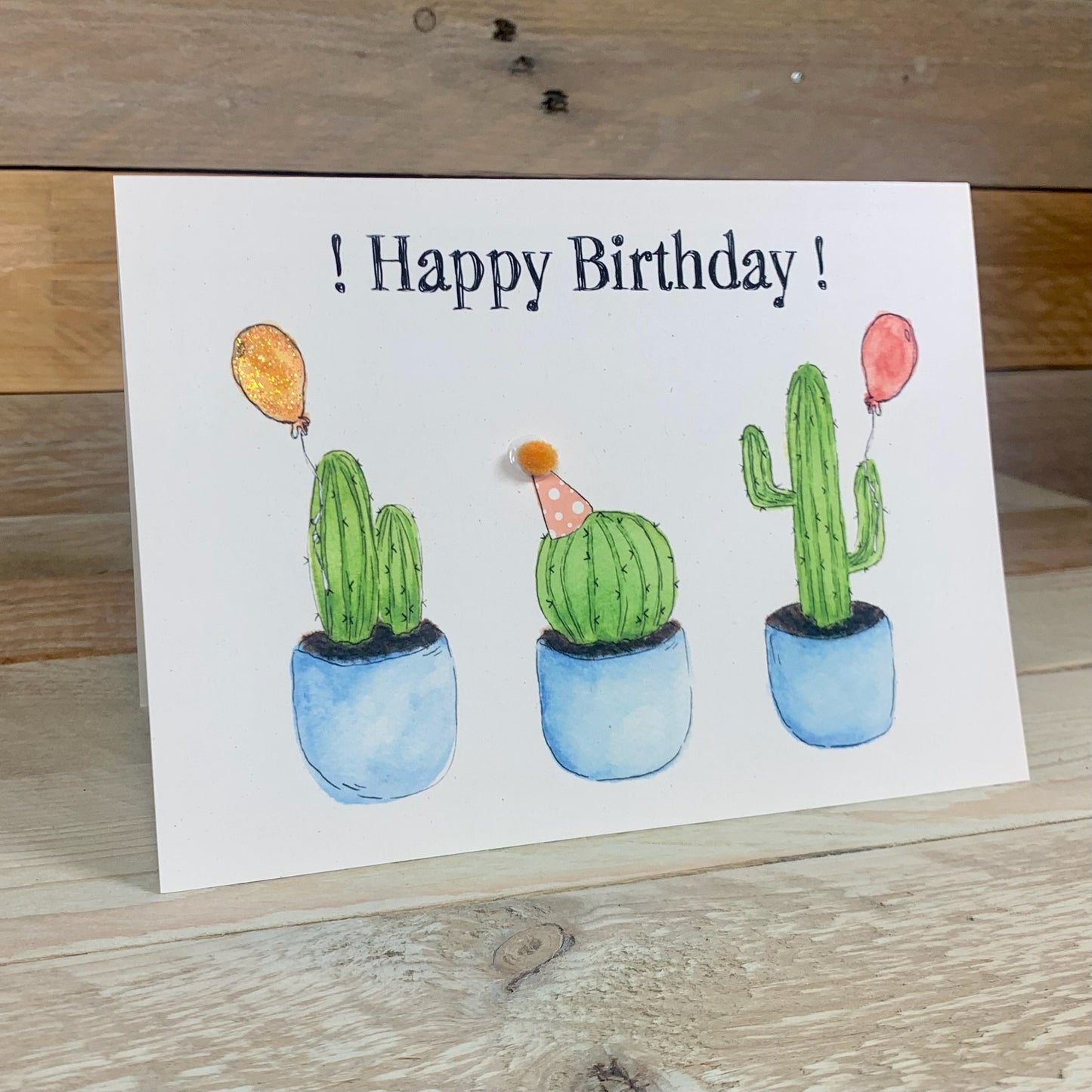 Cacti Party Birthday Card - Arty Bee Designs