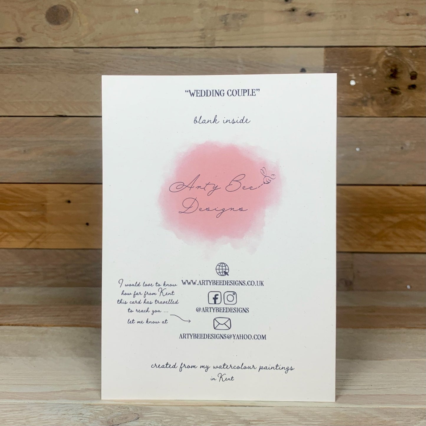 Wedding Couple Card - Arty Bee Designs 