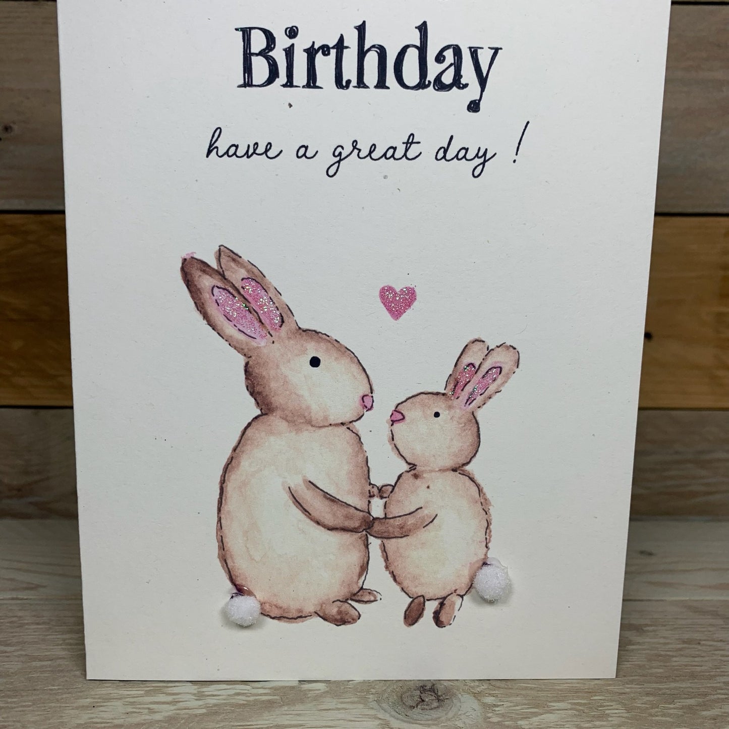 Bunny Birthday Card - Arty Bee Designs
