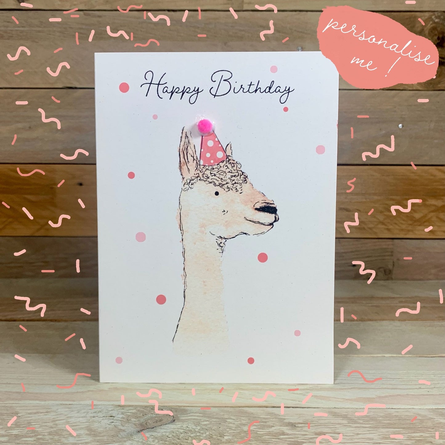 Abi the Alpaca Birthday Card - Arty Bee Designs