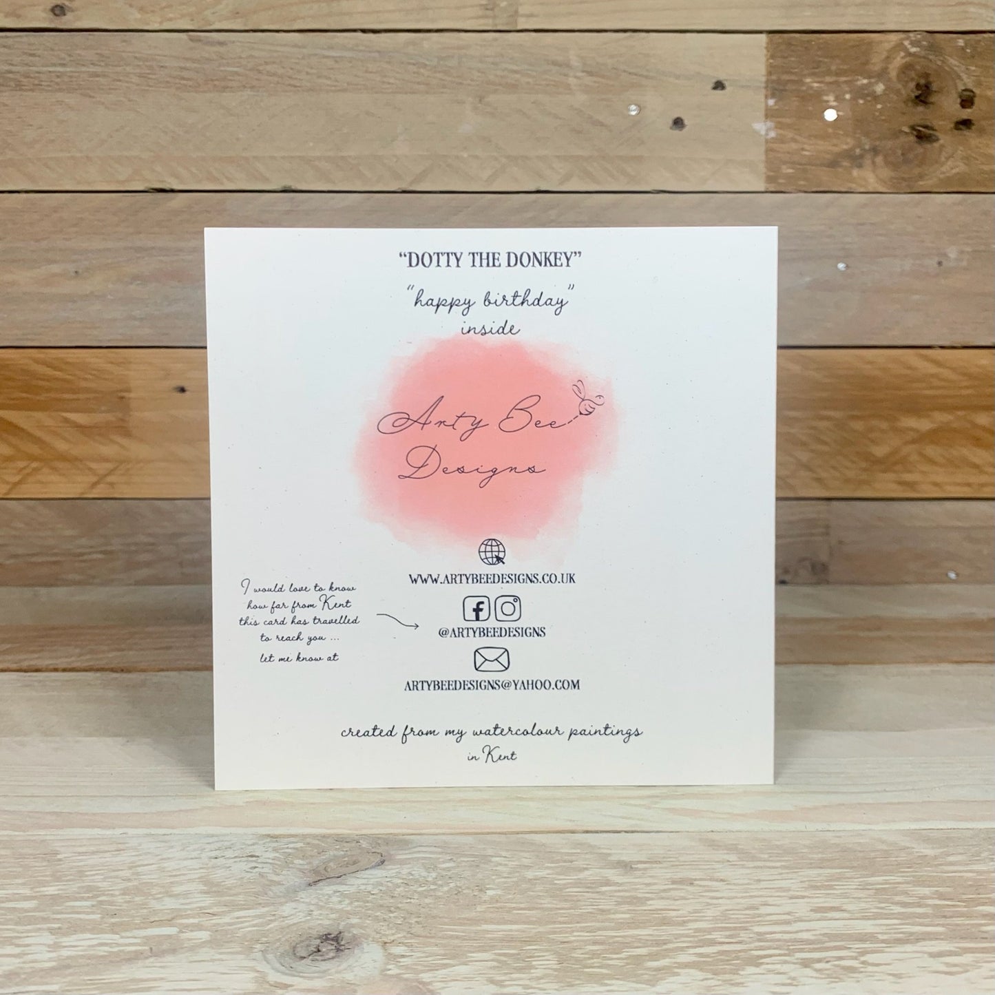Dotty the Donkey Card - Arty Bee Designs