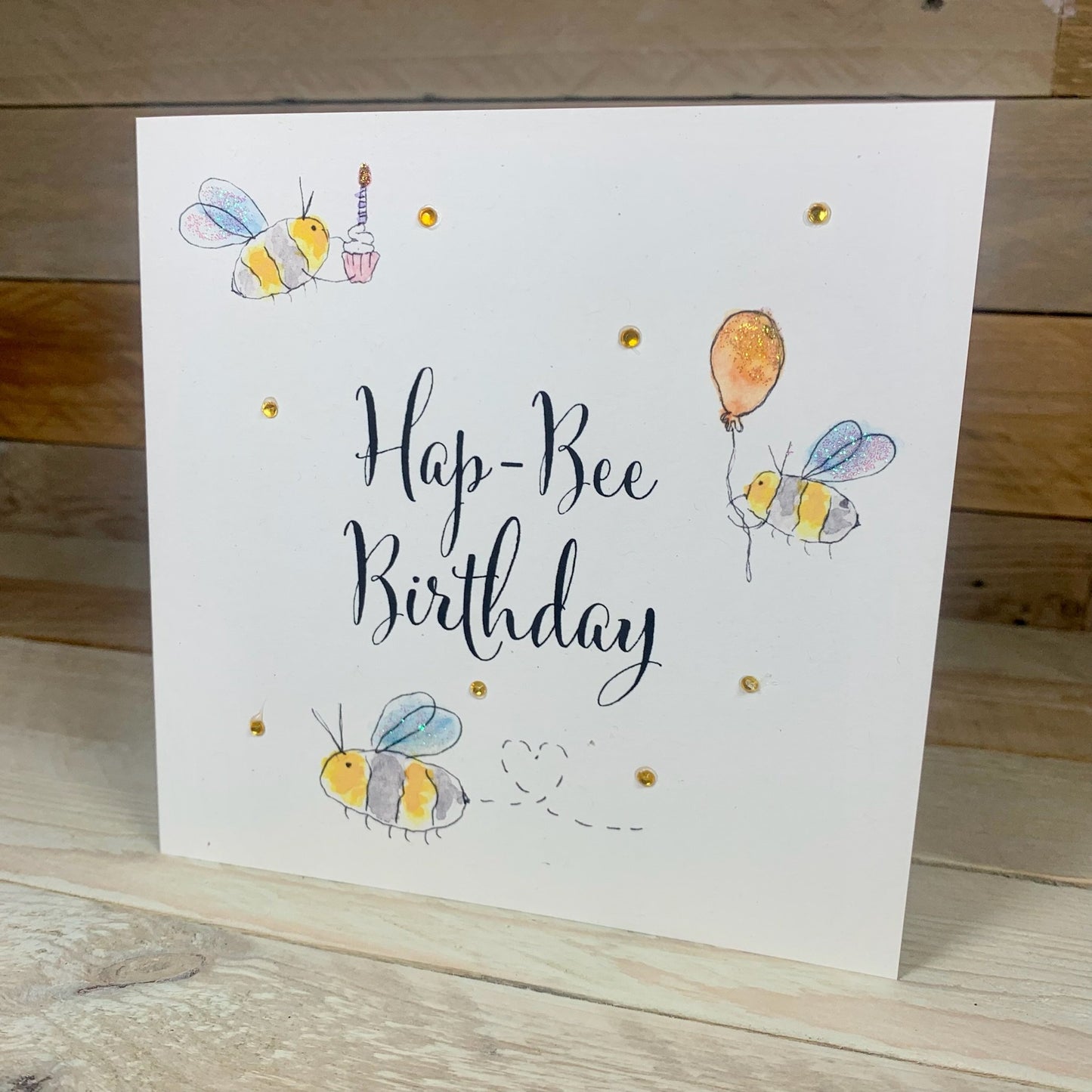 Hap-Bee Birthday Card - Arty Bee Designs