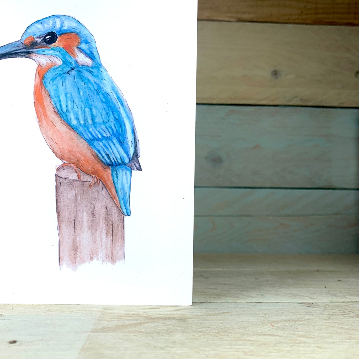 Beaky Blue The Kingfisher Birthday Card