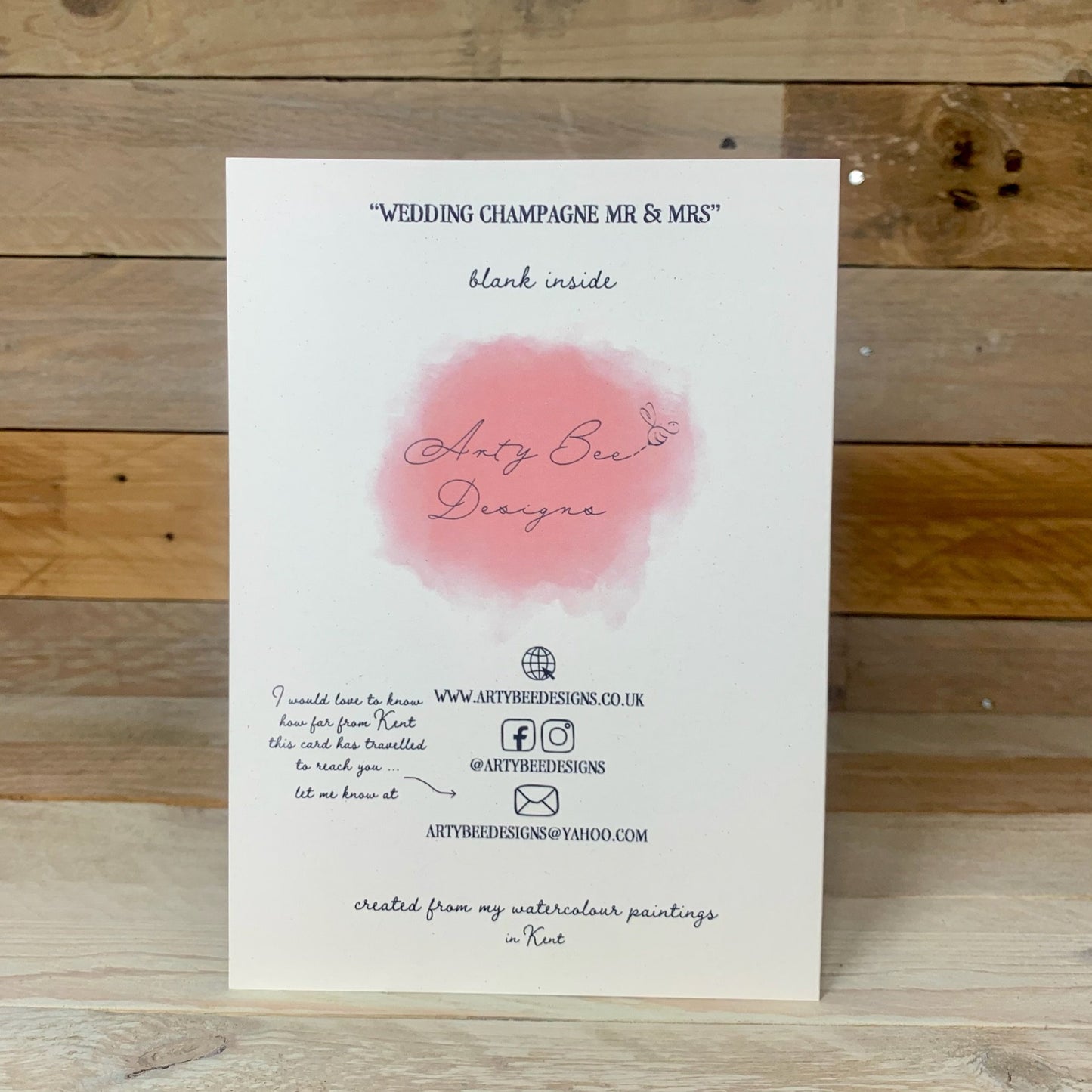 Congratulations Wedding Glasses Card - Arty Bee Designs