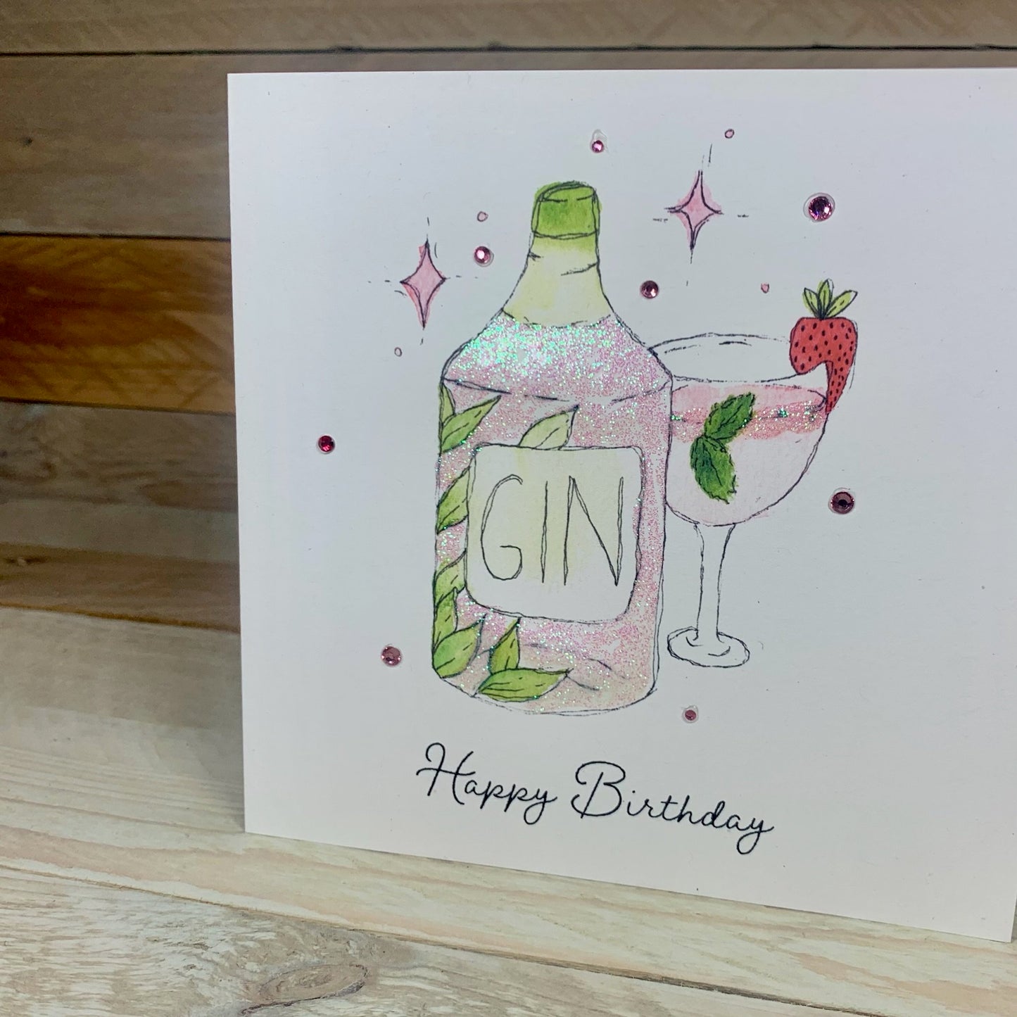 Gin Birthday Card - Arty Bee Designs