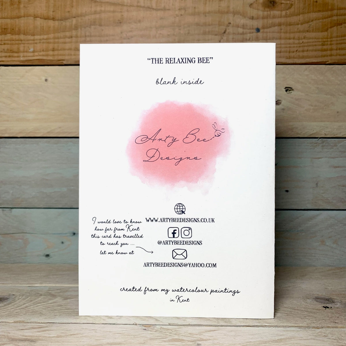 The Relaxing Bee Father's Day Card - Arty Bee Designs