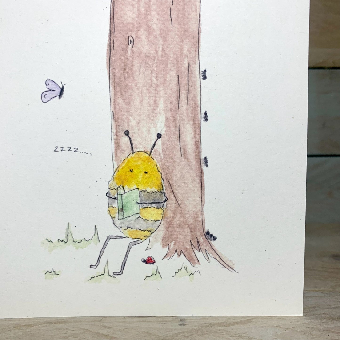 The Relaxing Bee Father's Day Card - Arty Bee Designs