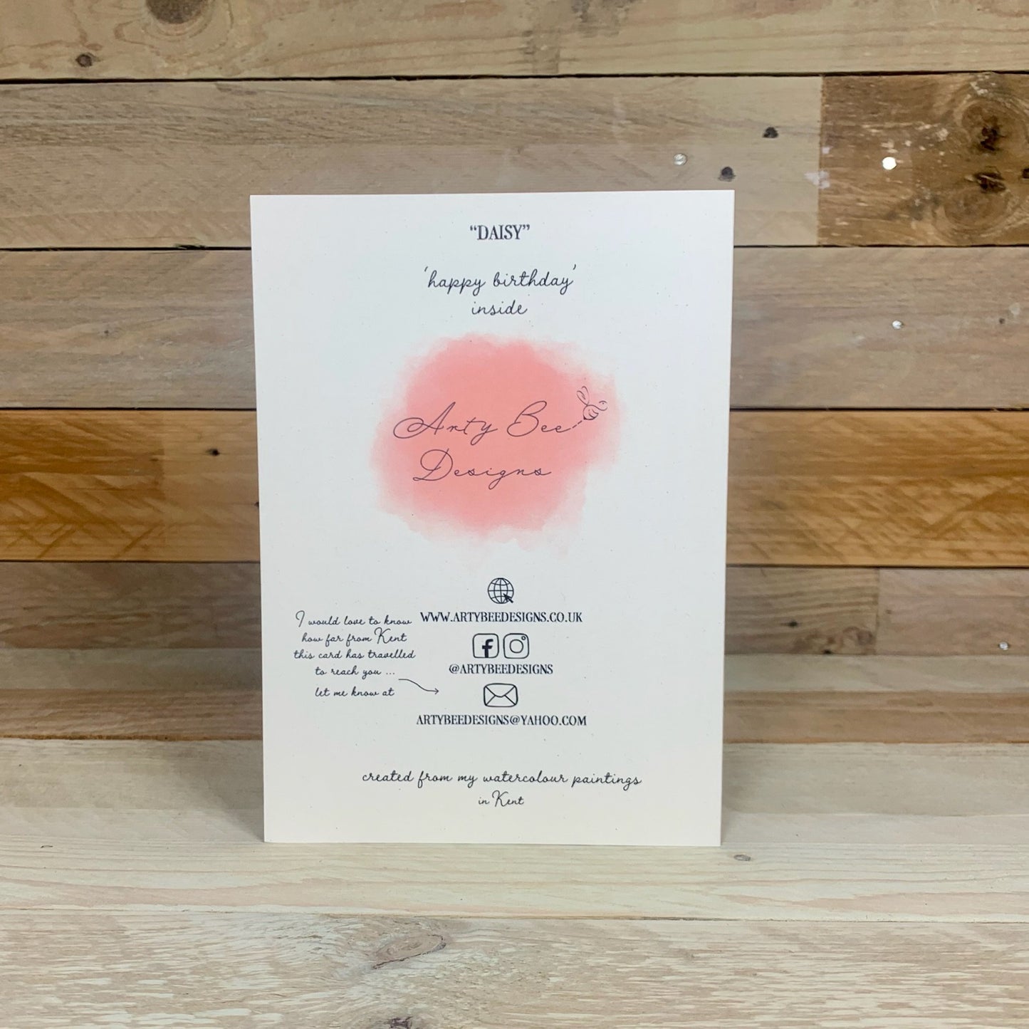 Daisy Birthday Card - Arty Bee Designs