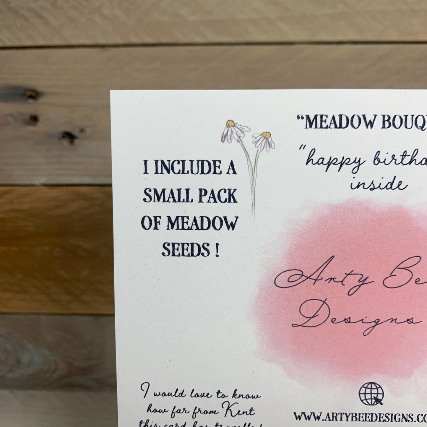 Meadow Bouquet Birthday Card - Arty Bee Designs