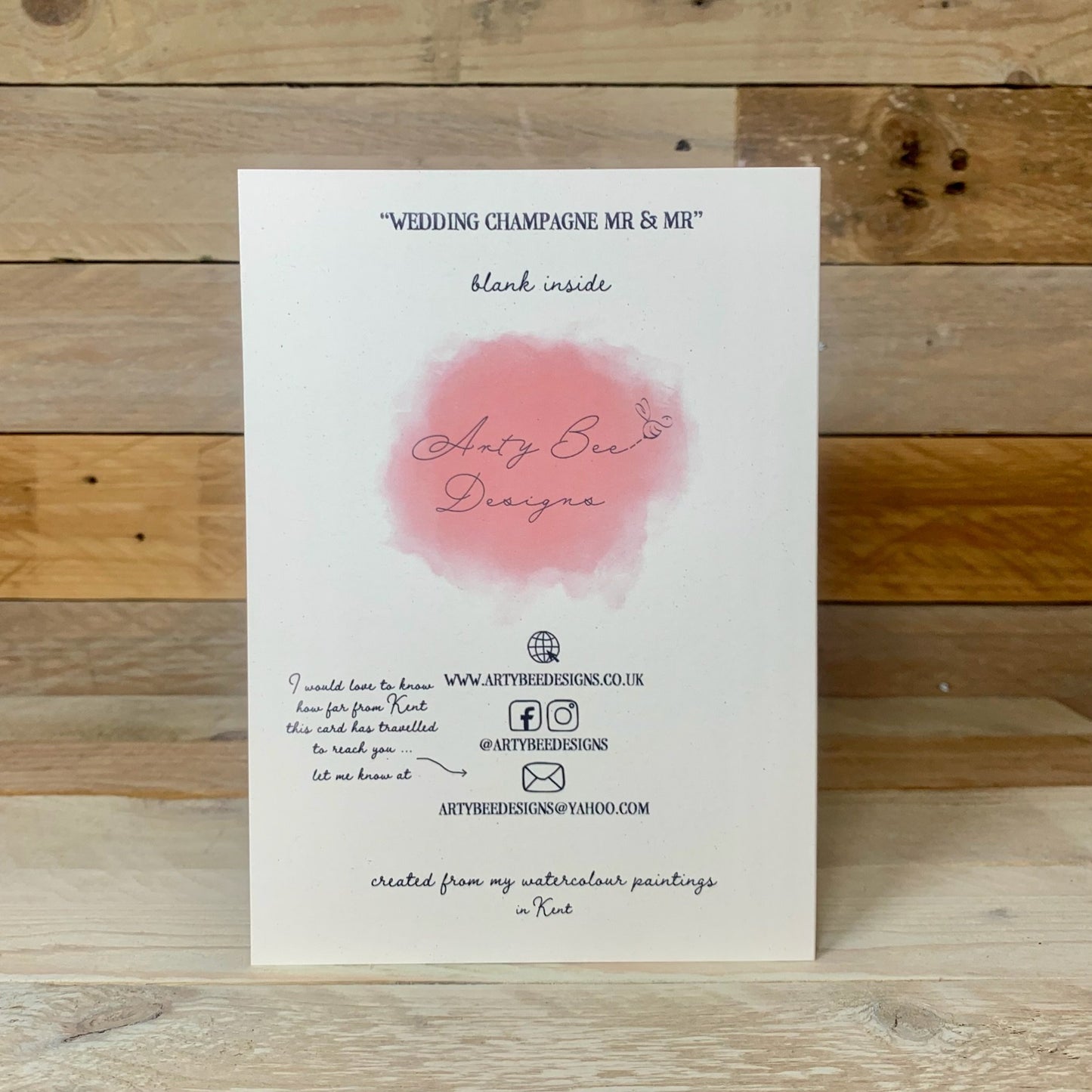 Congratulations Wedding Glasses Card - Arty Bee Designs