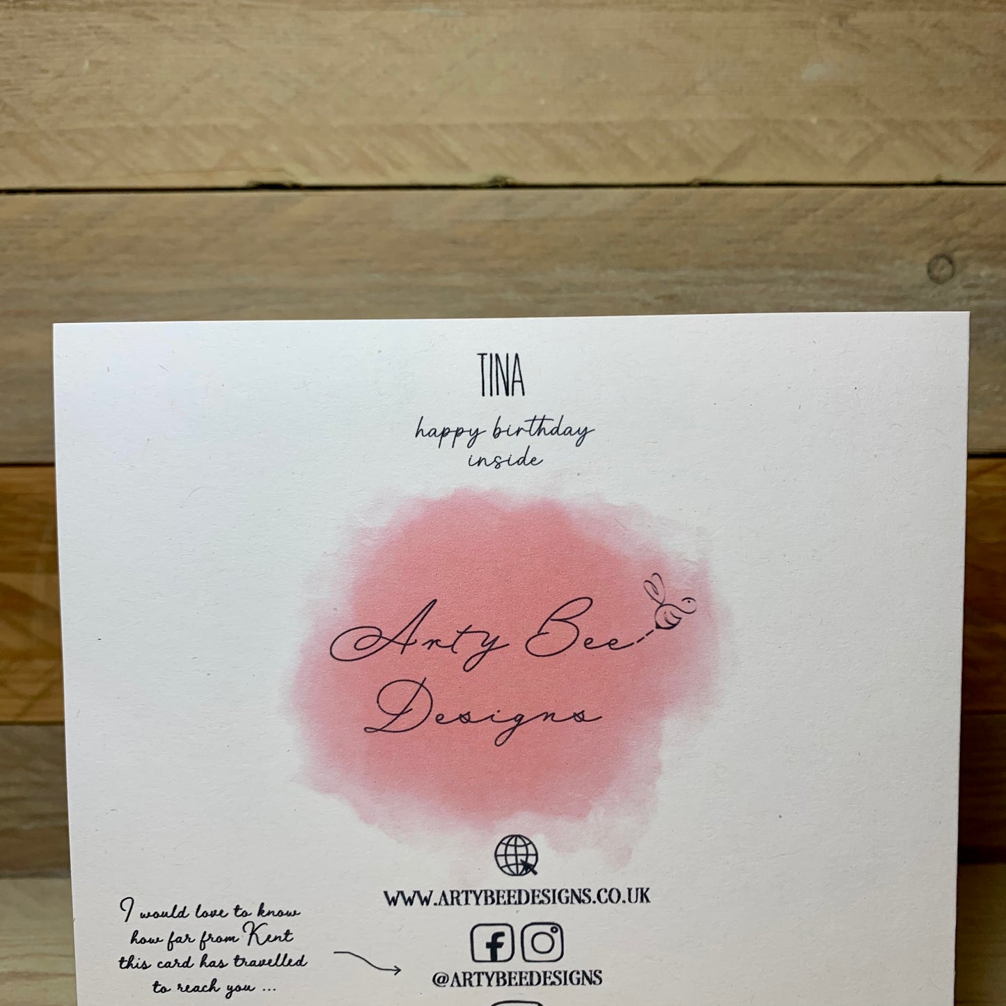 Tina the Tortoise Birthday card