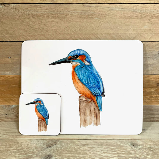 Kingfisher Coaster and Placemat Set