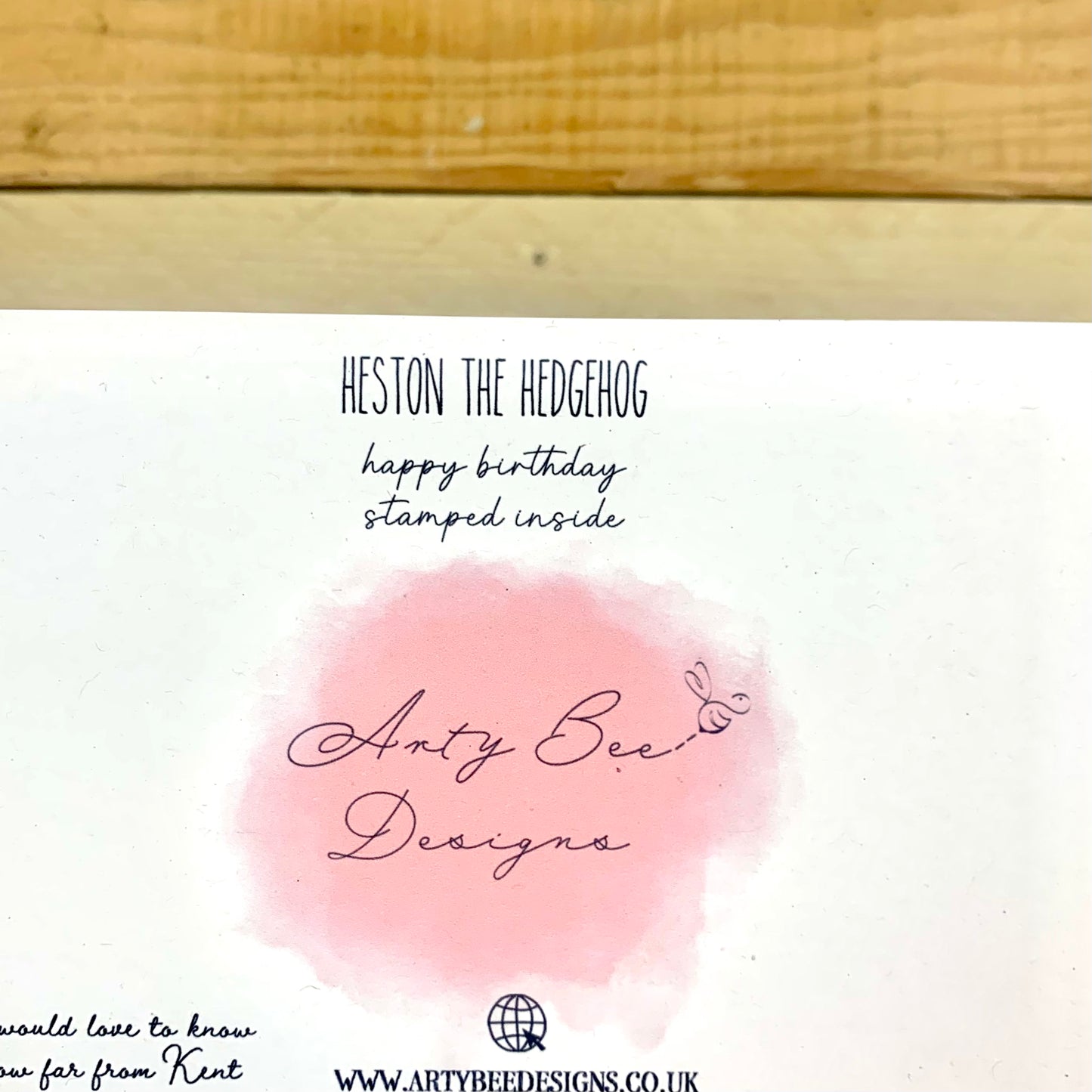 Heston The Hedgehog Birthday Card