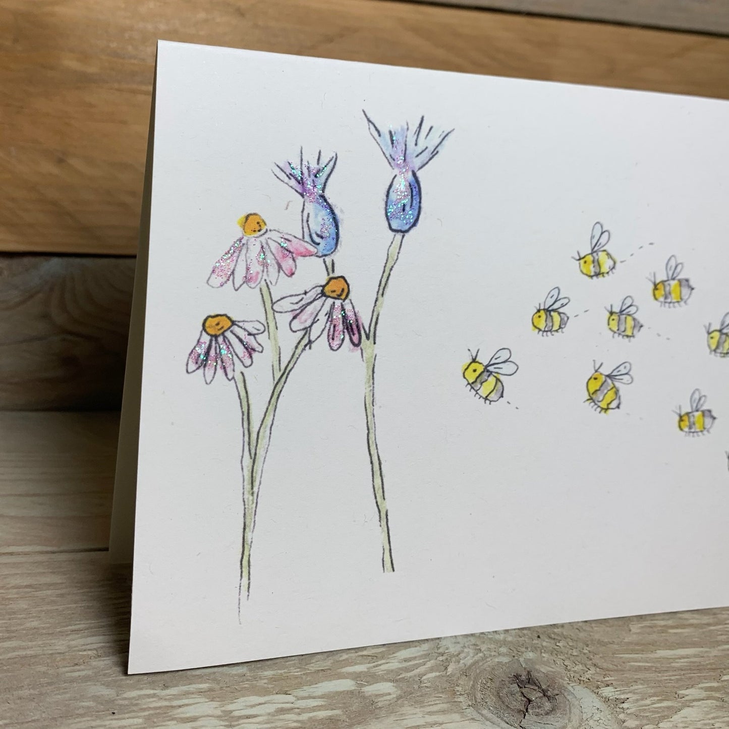 Bee and Meadow Notelet - Arty Bee Designs