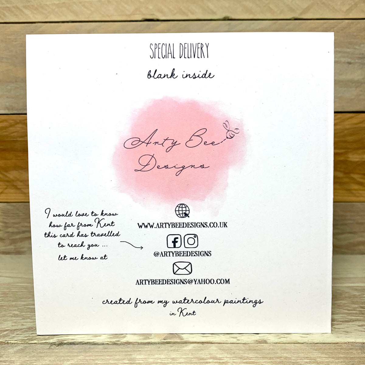 Special Delivery New Baby Pink Card