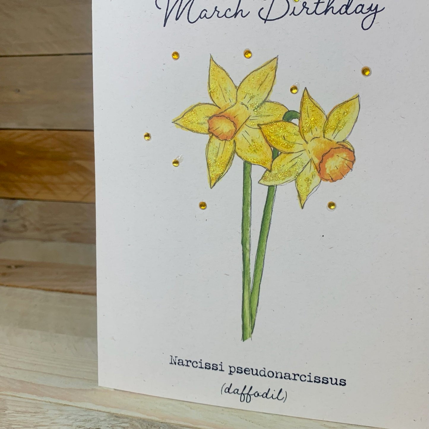 March / Daffodil Birth Flower Card - Arty Bee Designs