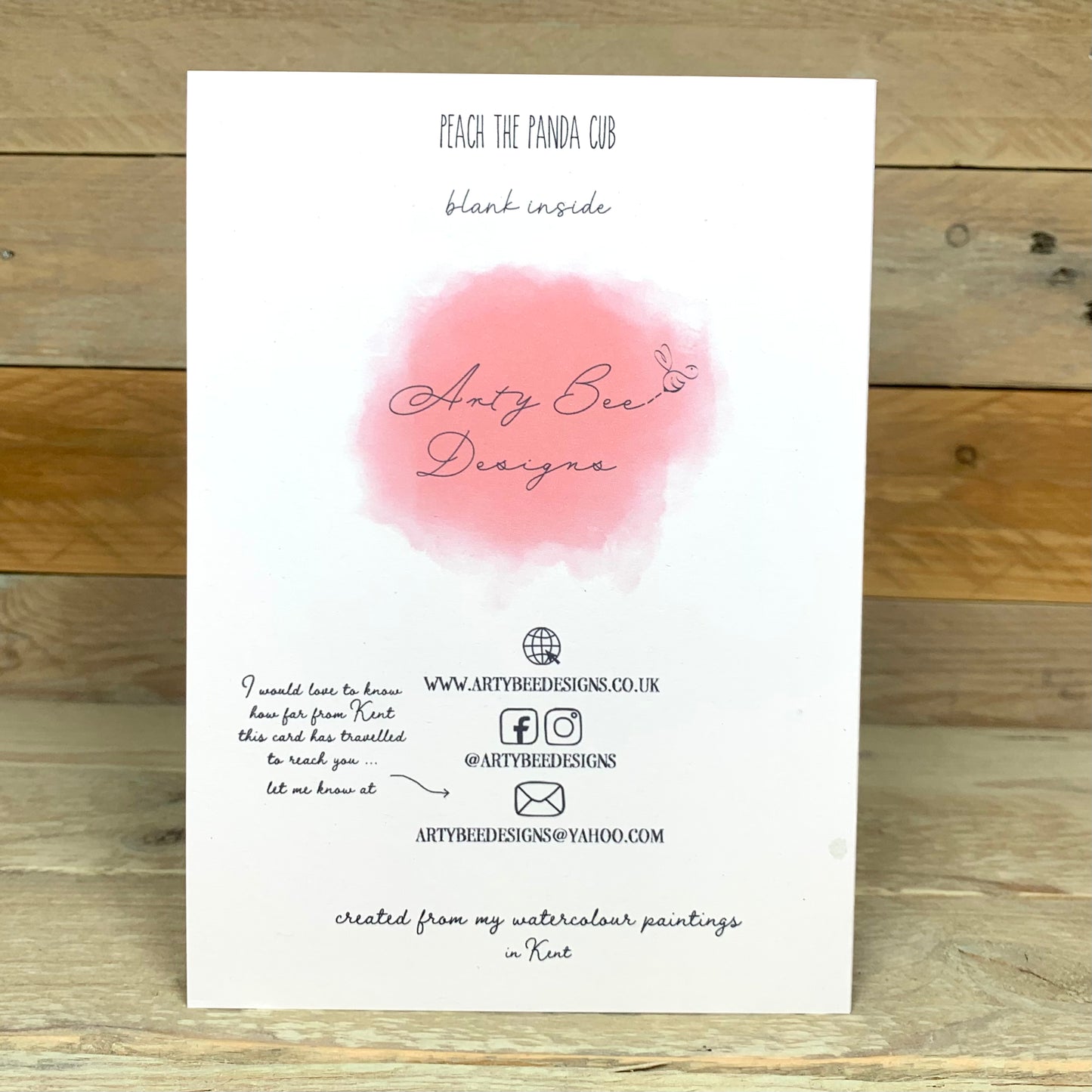 Peach the Panda New Baby Card