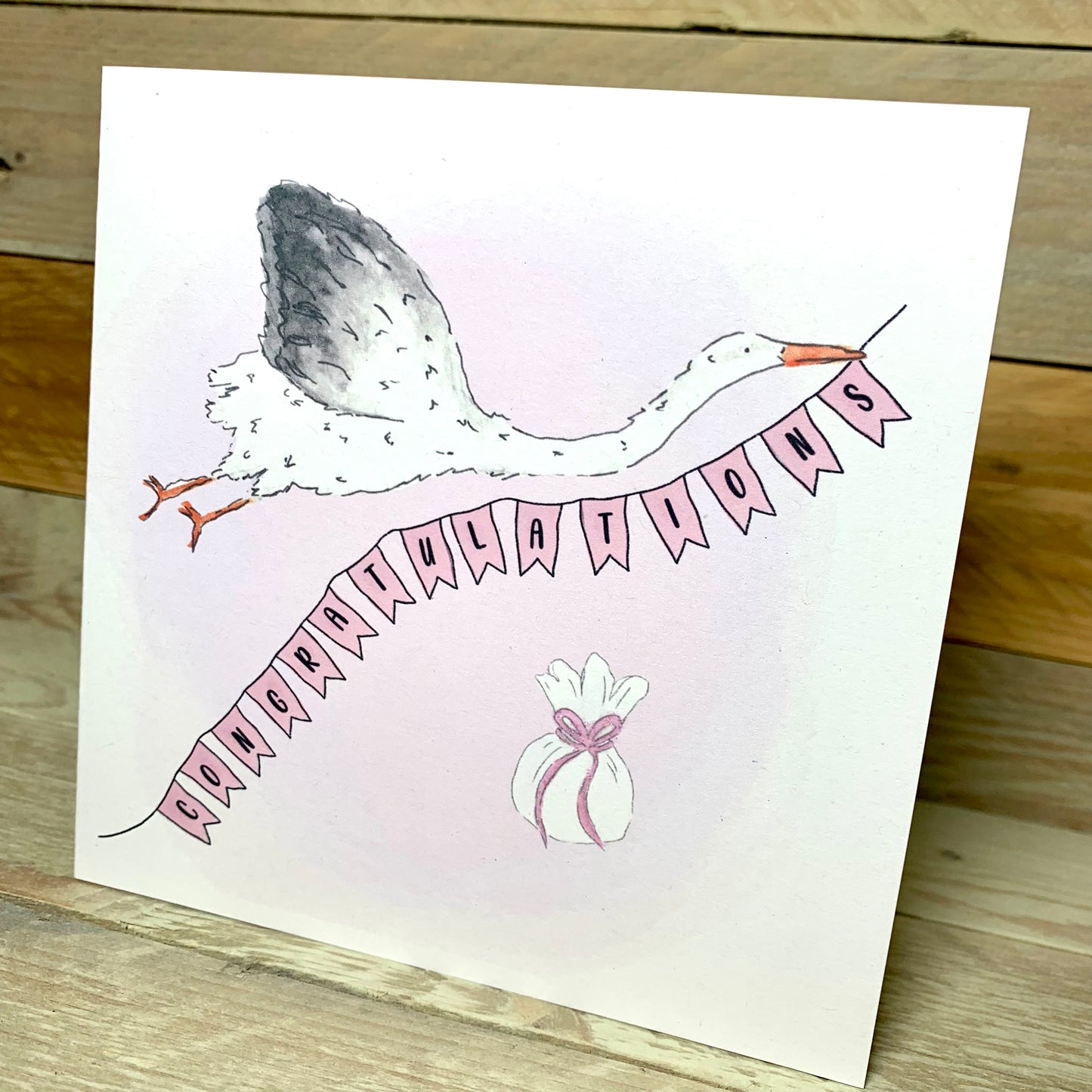 Special Delivery New Baby Pink Card
