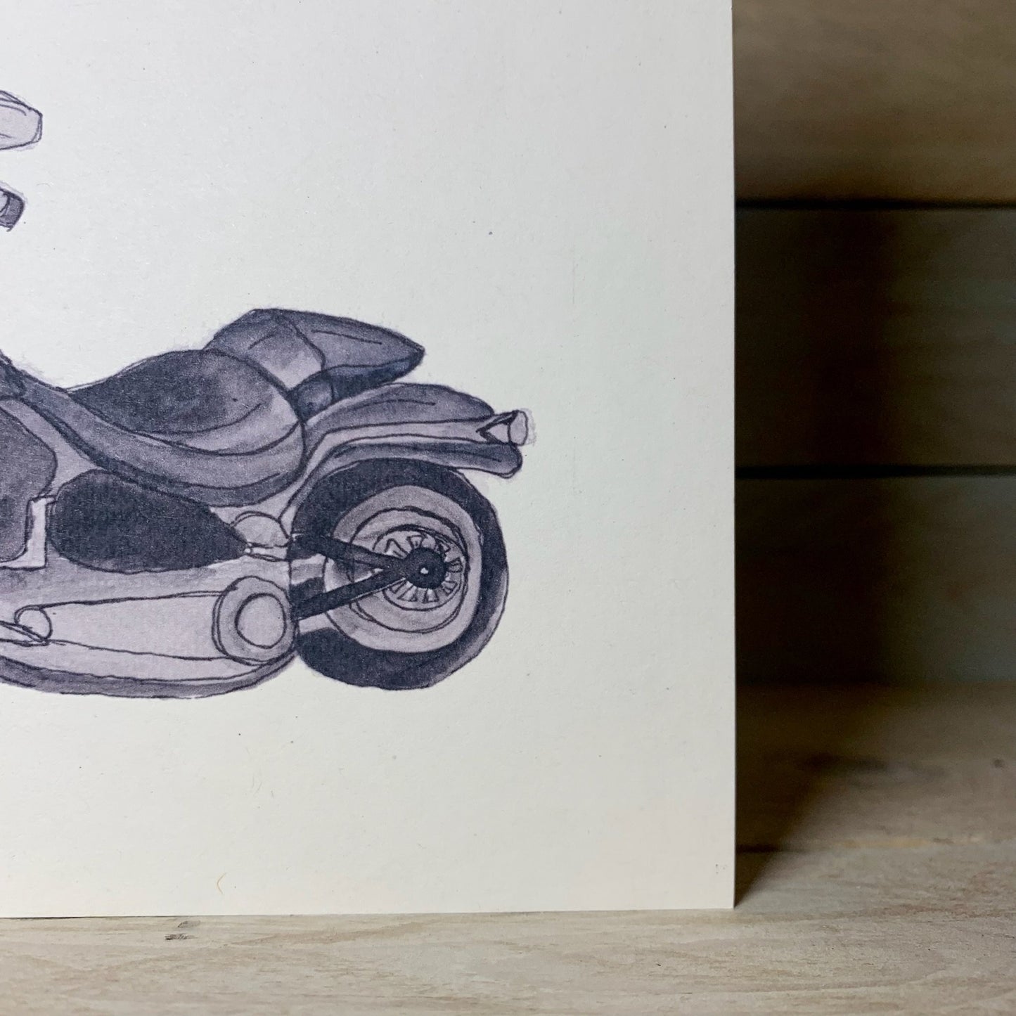 The Crazy Biker Birthday Card - Arty Bee Designs