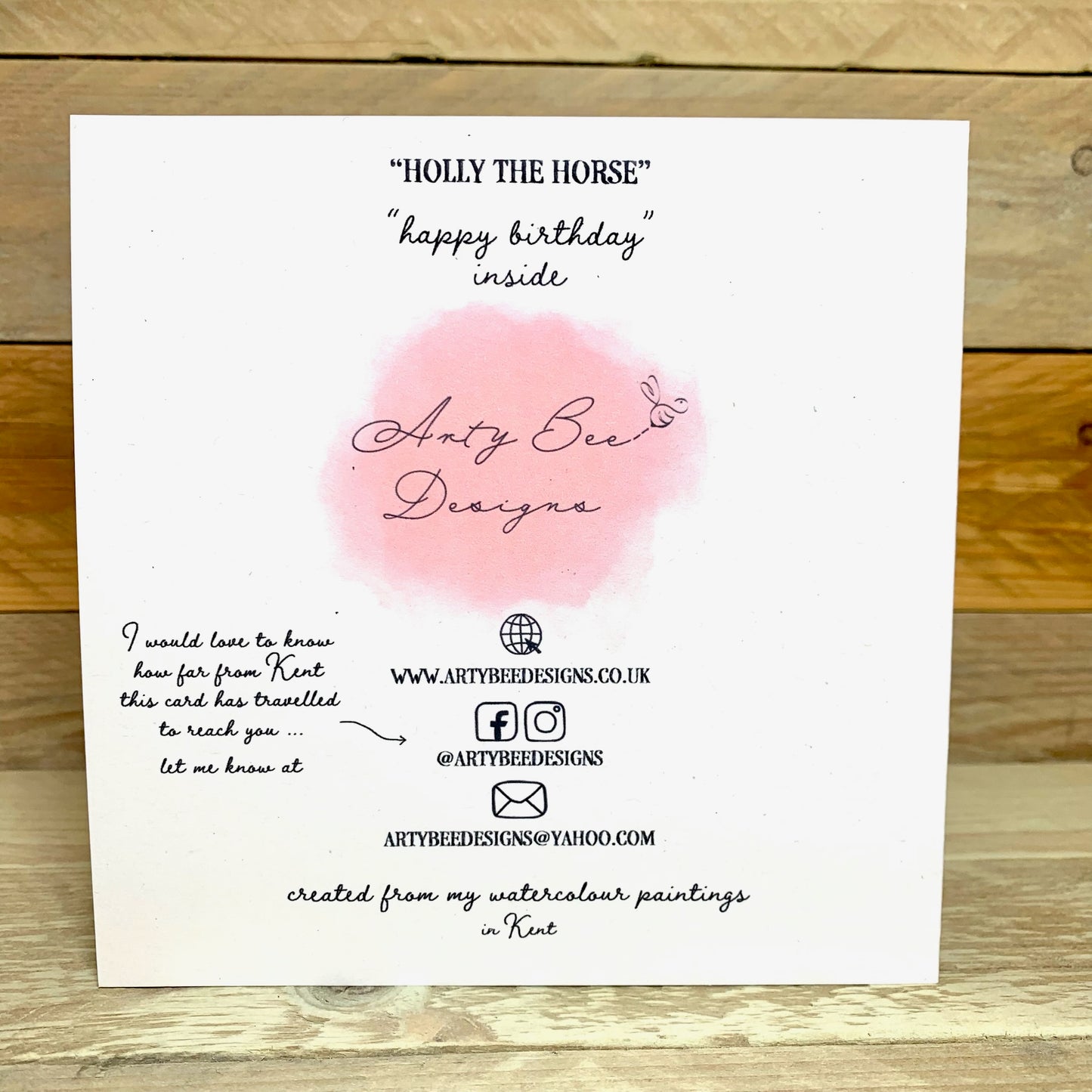 Hollie the Horse Birthday card