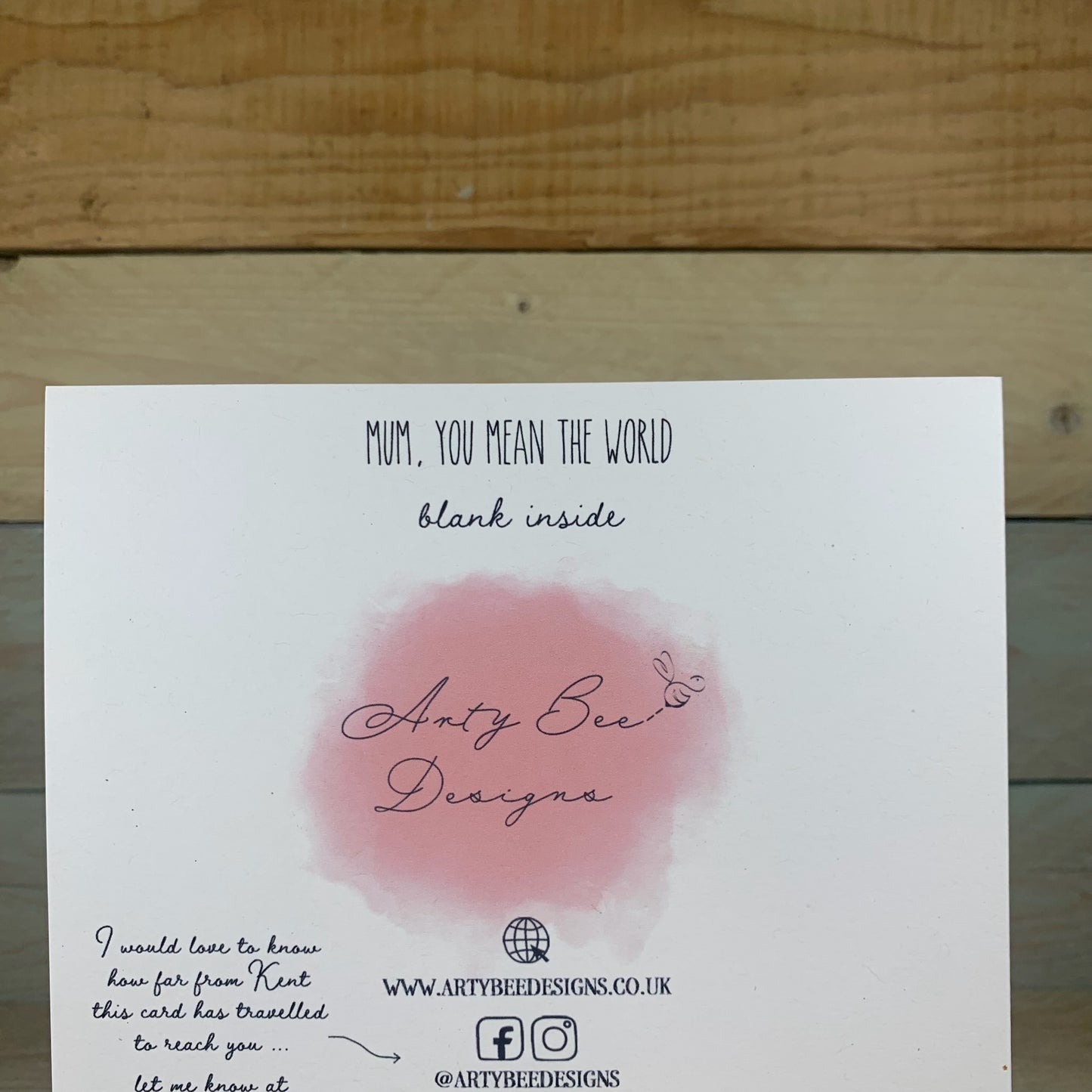 Mum, You Mean The World To Me Mother's Day Card