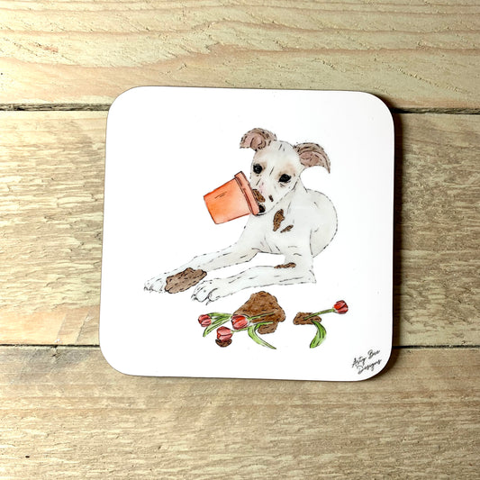 Dog & Plant Pot Coaster
