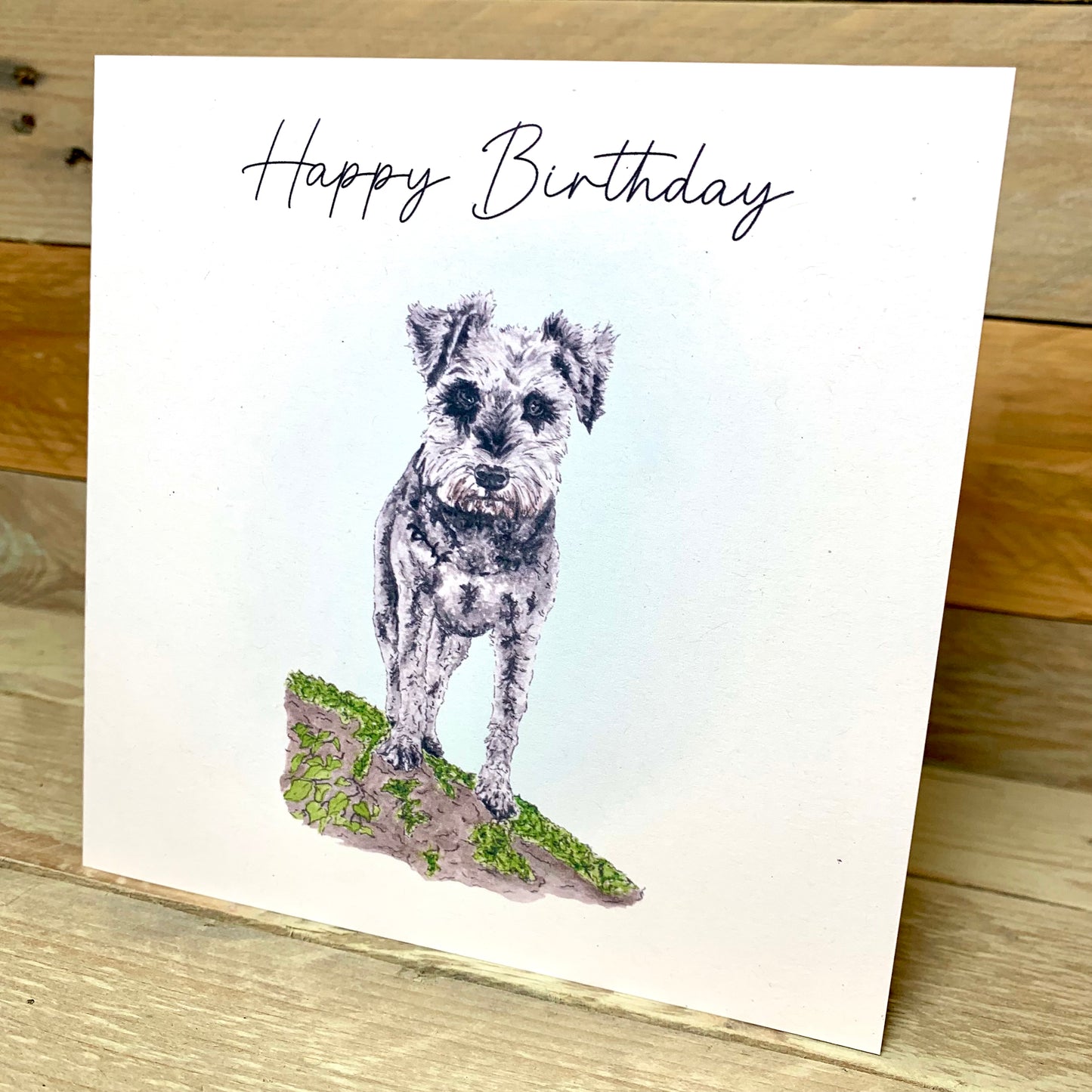 Hetti the Schnauzer Birthday Card