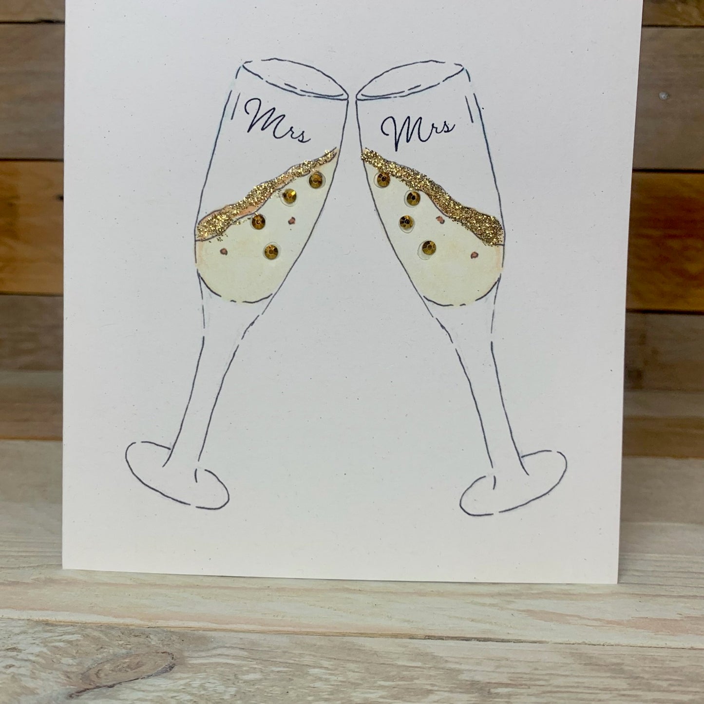 Congratulations Wedding Glasses Card - Arty Bee Designs