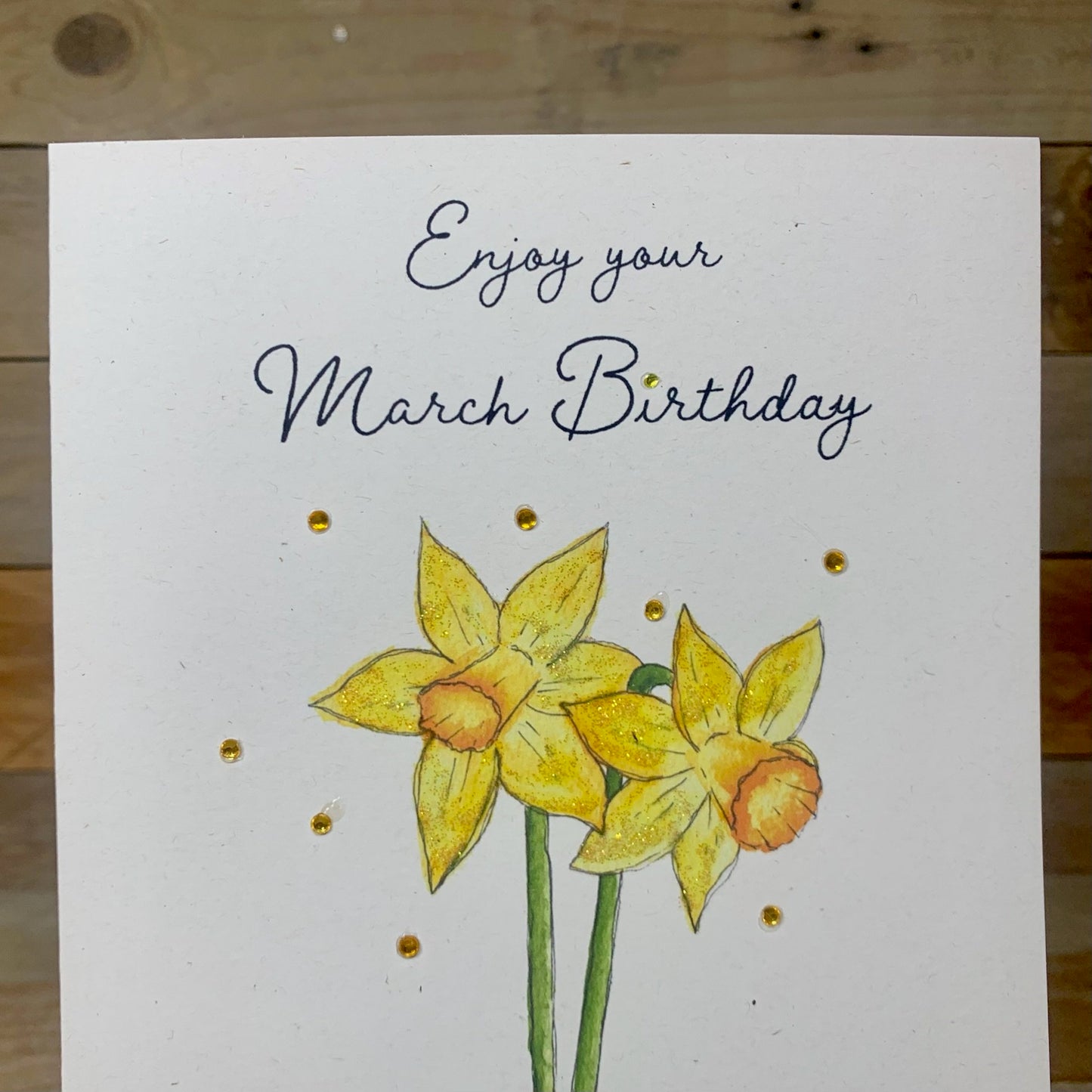 March / Daffodil Birth Flower Card - Arty Bee Designs