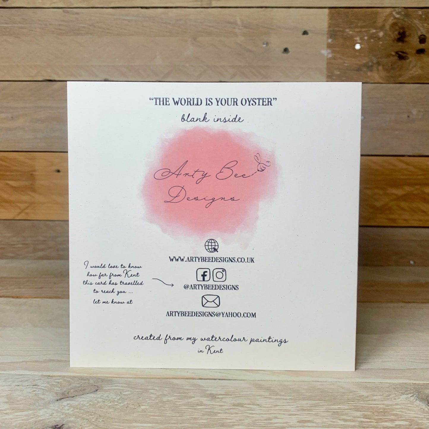 The World Is Your Oyster Wedding Card - Arty Bee Designs