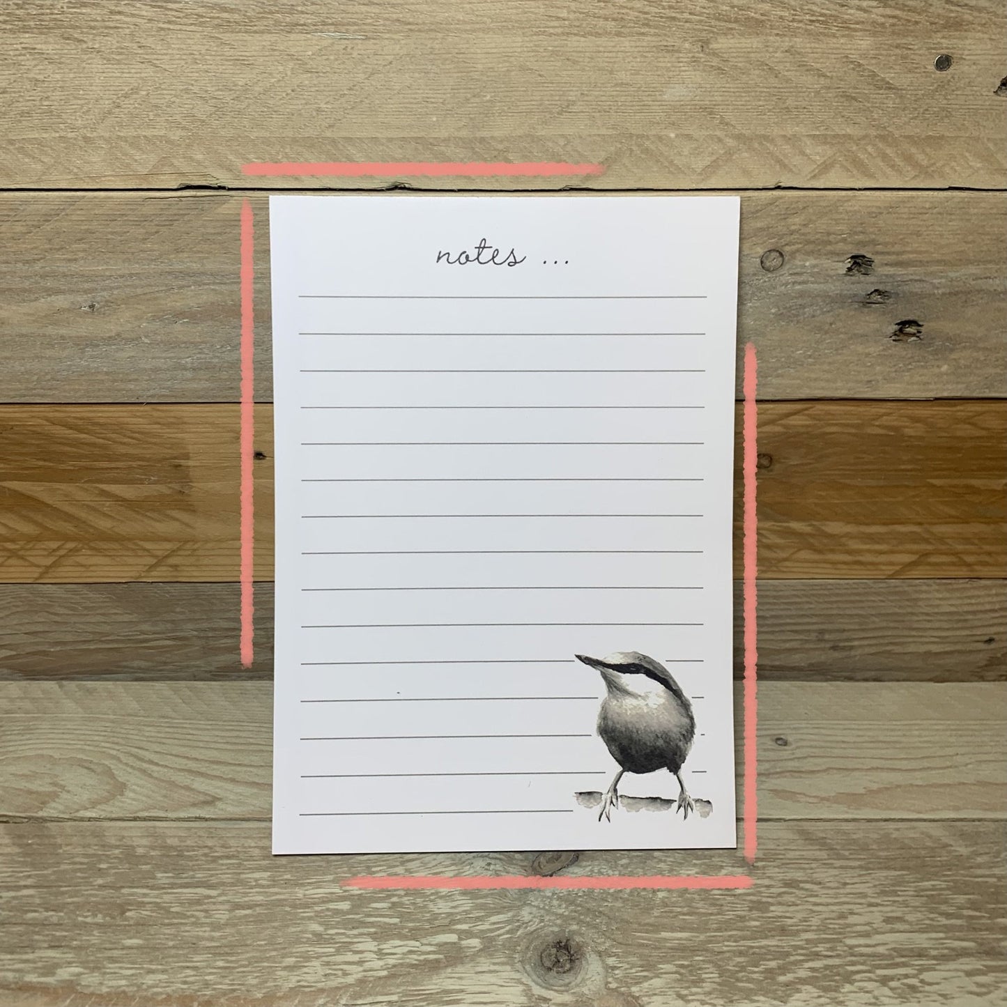 Nuthatch A5 Notepad - Arty Bee Designs