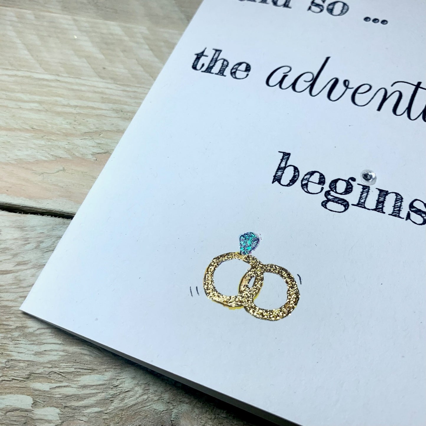So the adventure begins Engagement Notelet - Arty Bee Designs