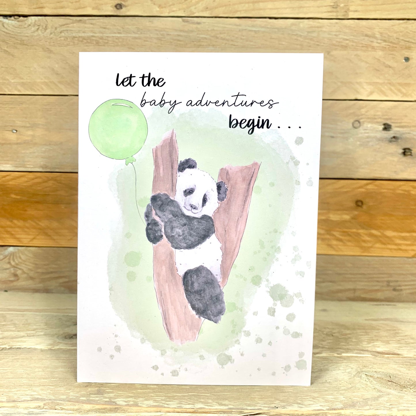 Peach the Panda New Baby Card