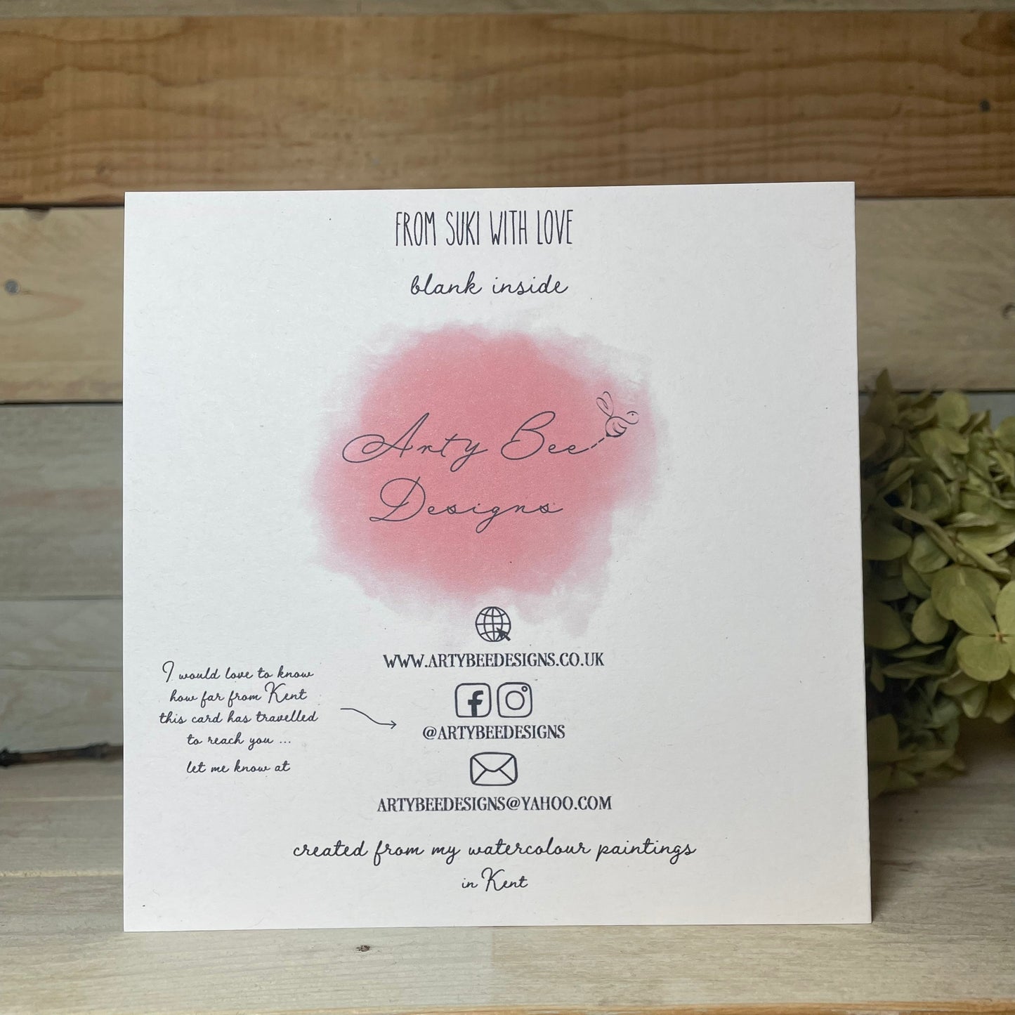 From Suki With Love Valentine's Card