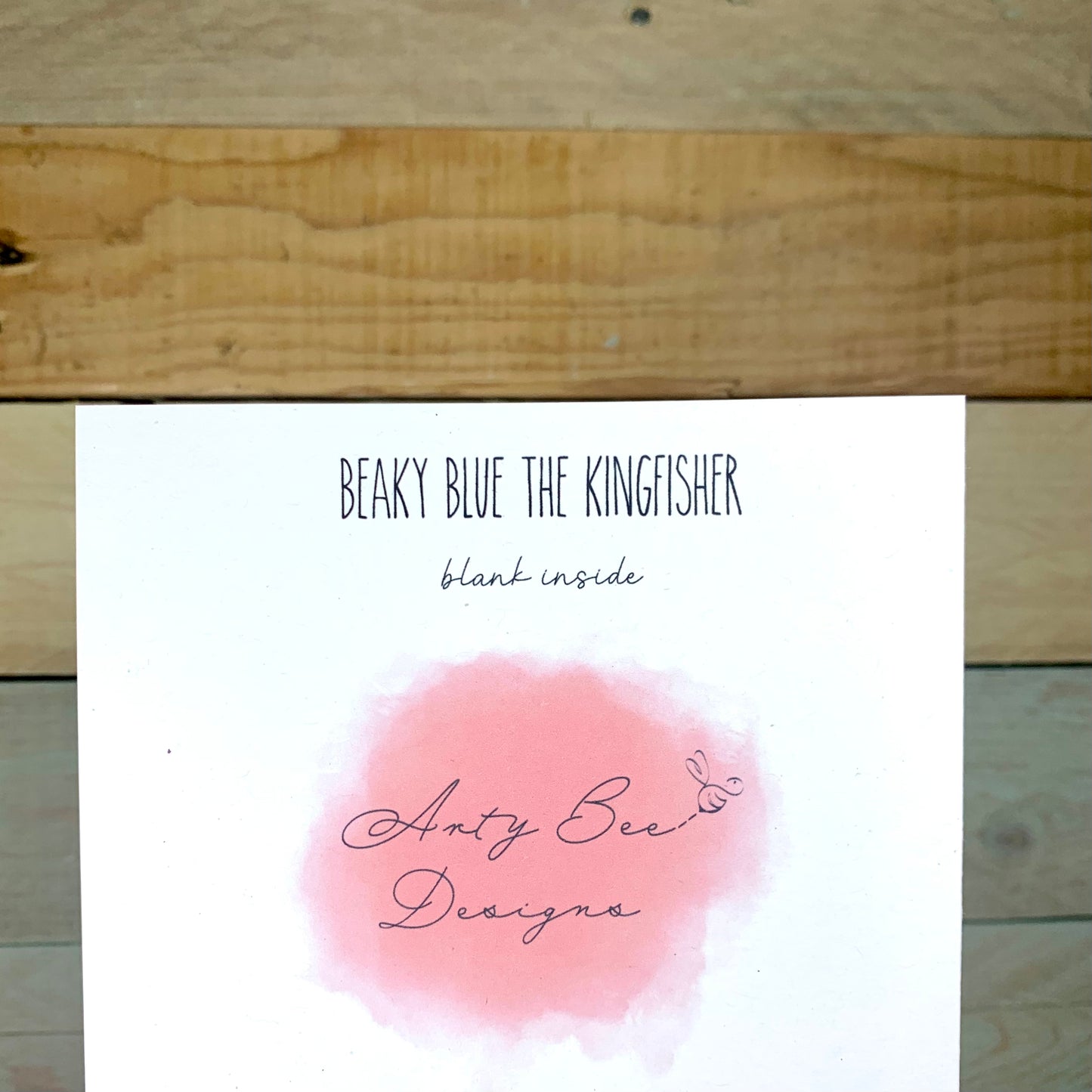 Beaky Blue The Kingfisher Blank Card