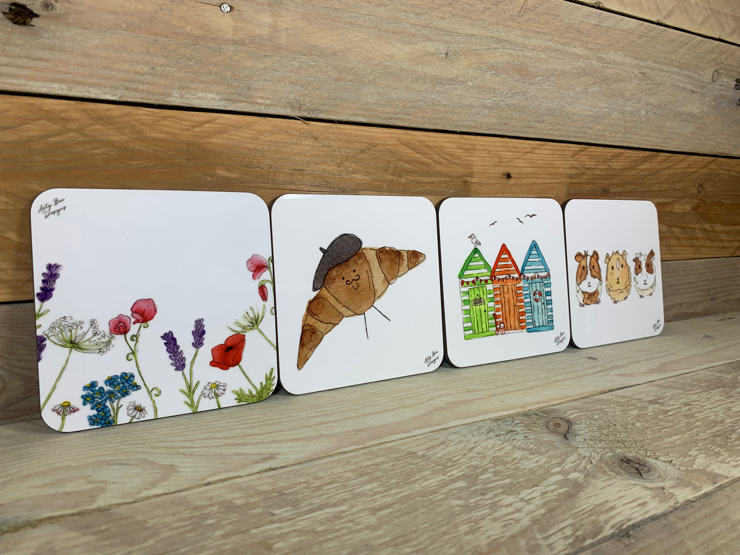 Any 4 Coasters for £10 - Arty Bee Designs