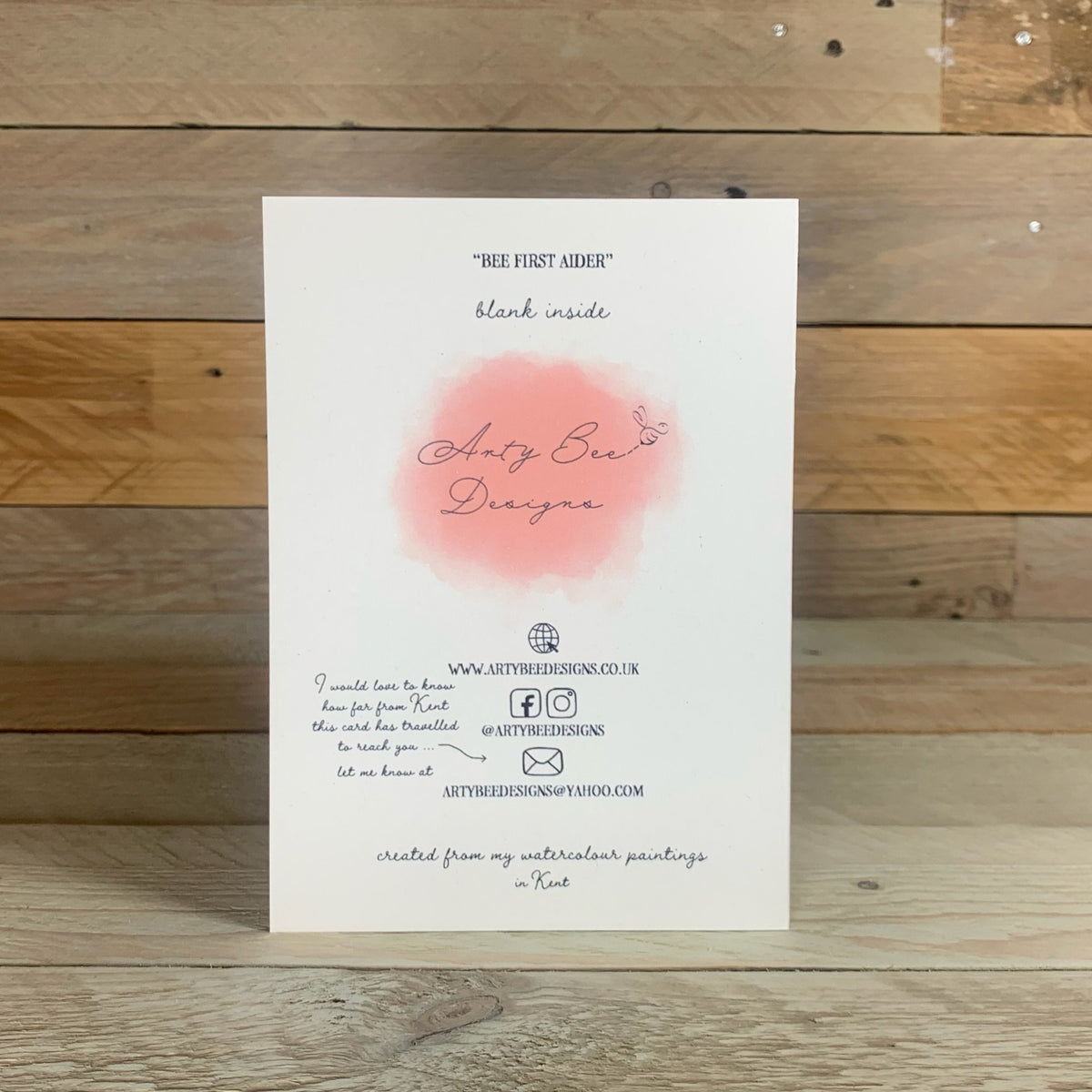 Bee First Aider Get Well Soon Notelet - Arty Bee Designs