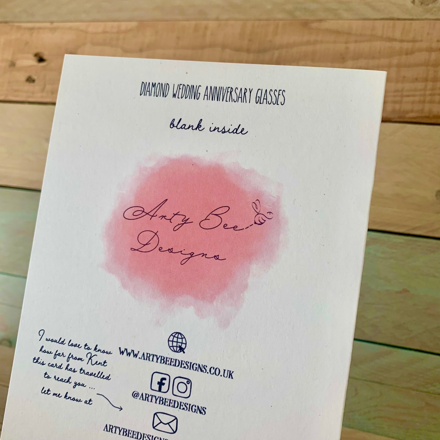 Diamond Anniversary Champagne Card