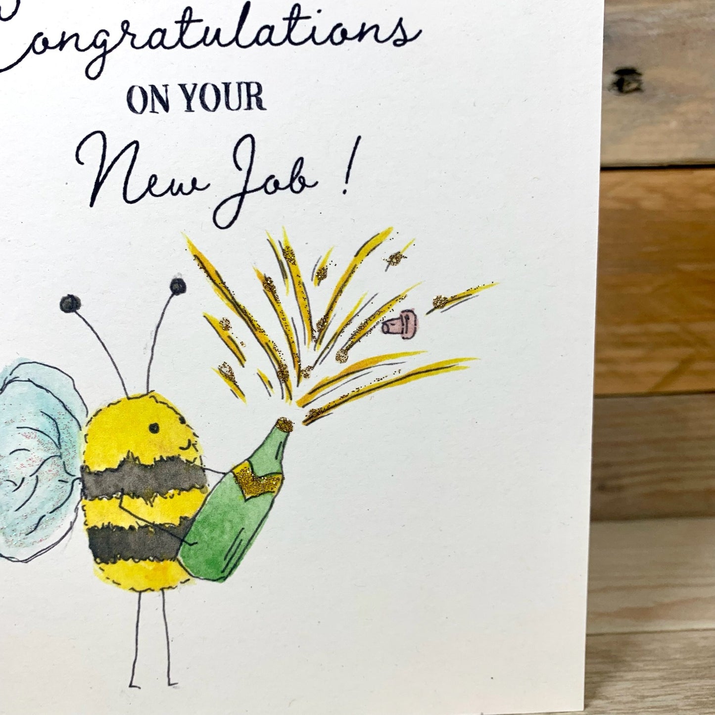 Buzzy Fizzy Pop New Job Card - Arty Bee Designs