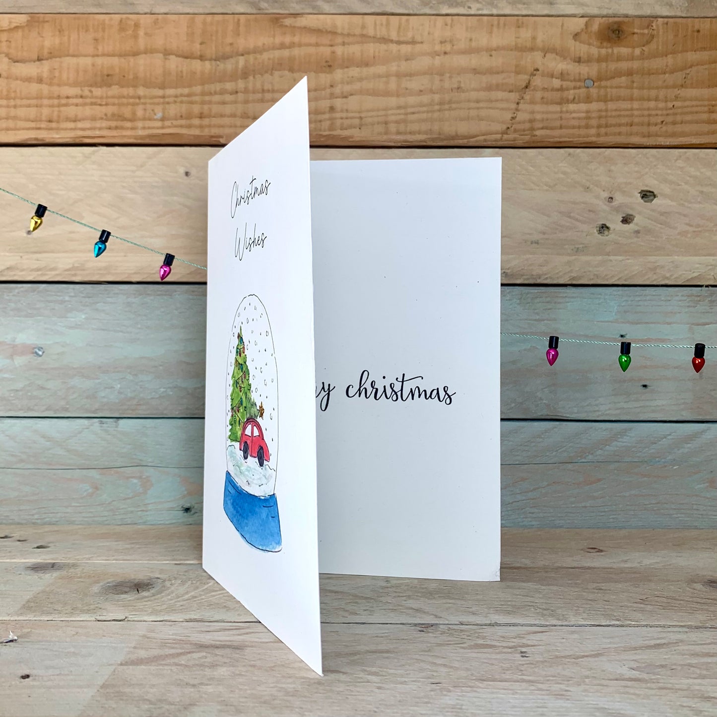 Snowglobe Christmas Card