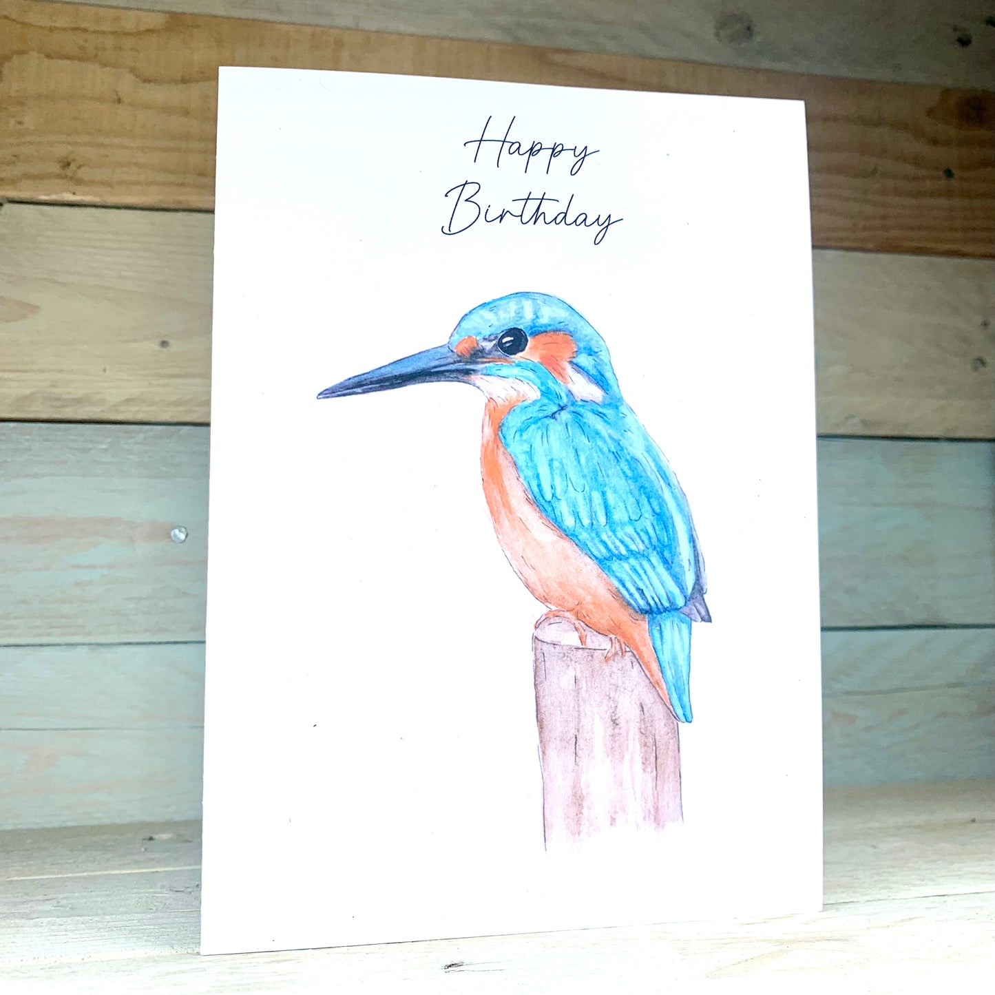 Beaky Blue The Kingfisher Birthday Card